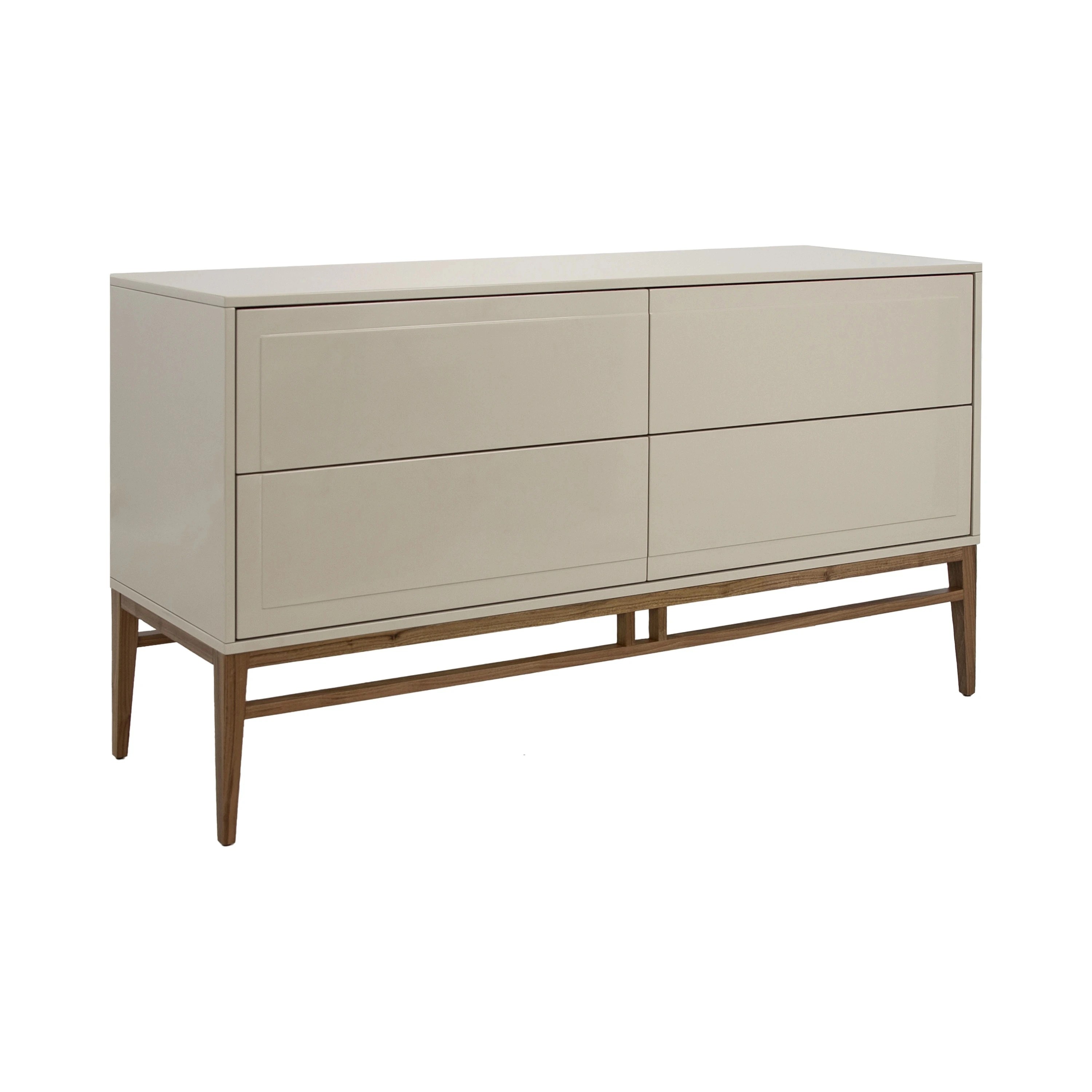 Buffet en bois beige et noyer