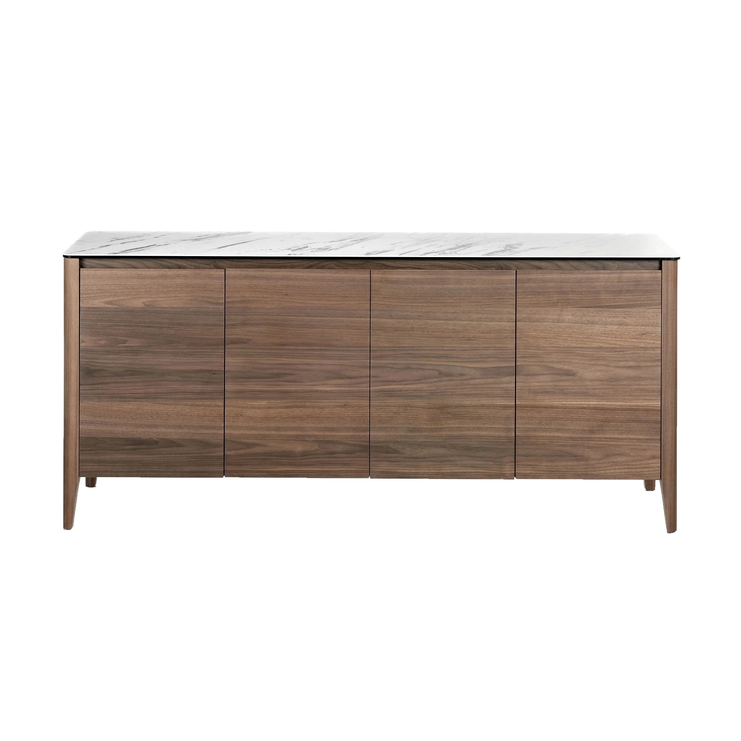 Buffet en noyer avec plateau en marbre céramique