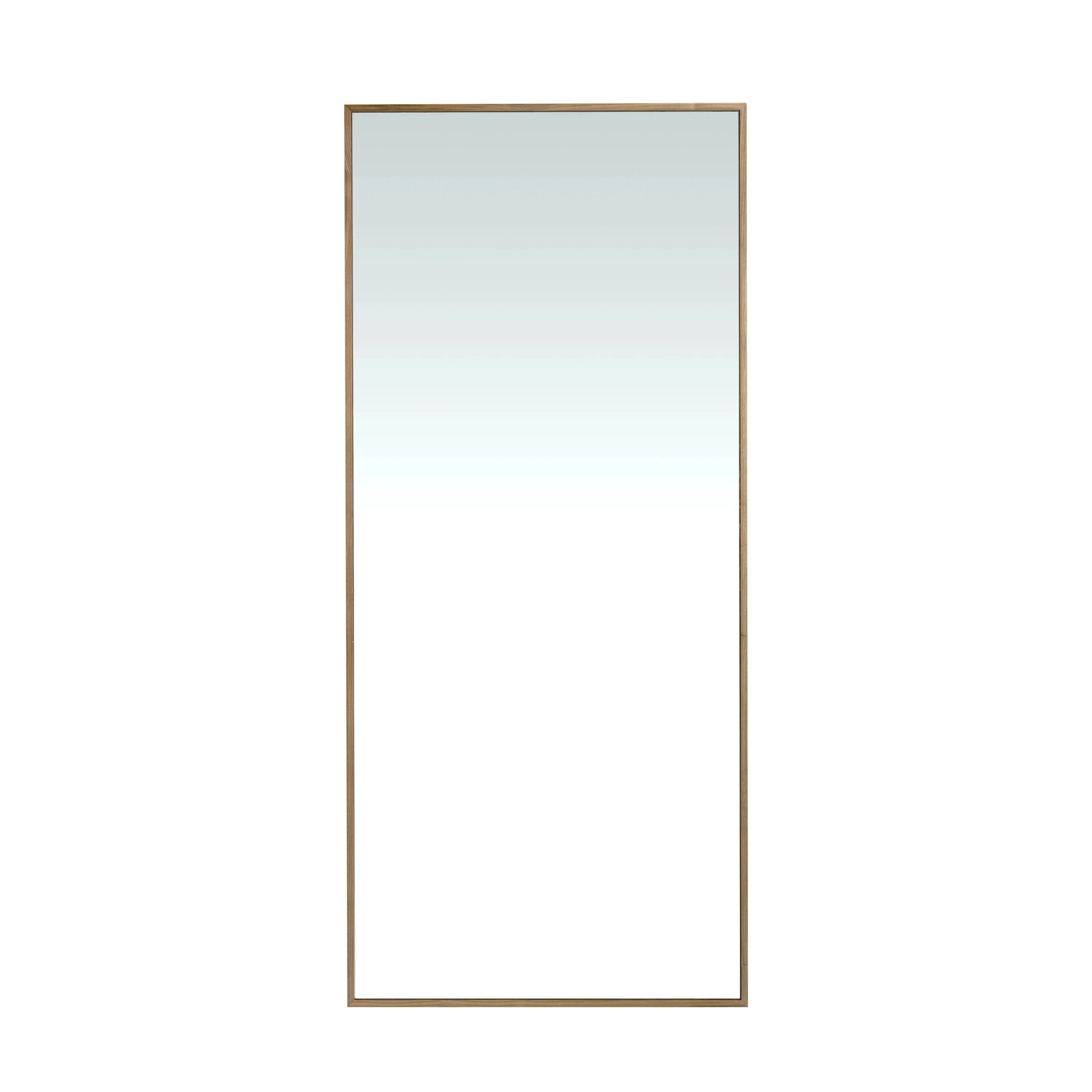 Miroir mural rectangulaire noyer