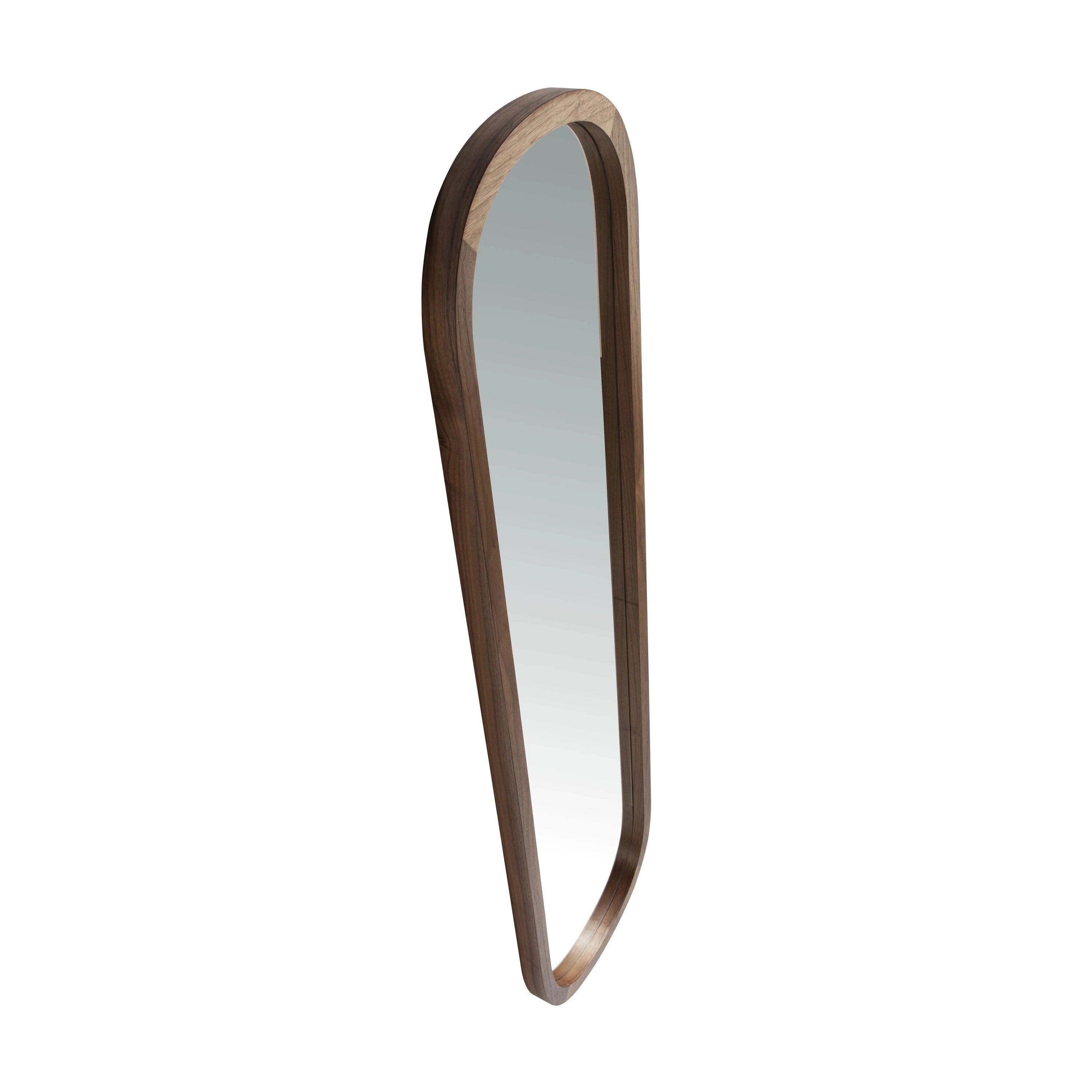 Miroir mural ovale noyer