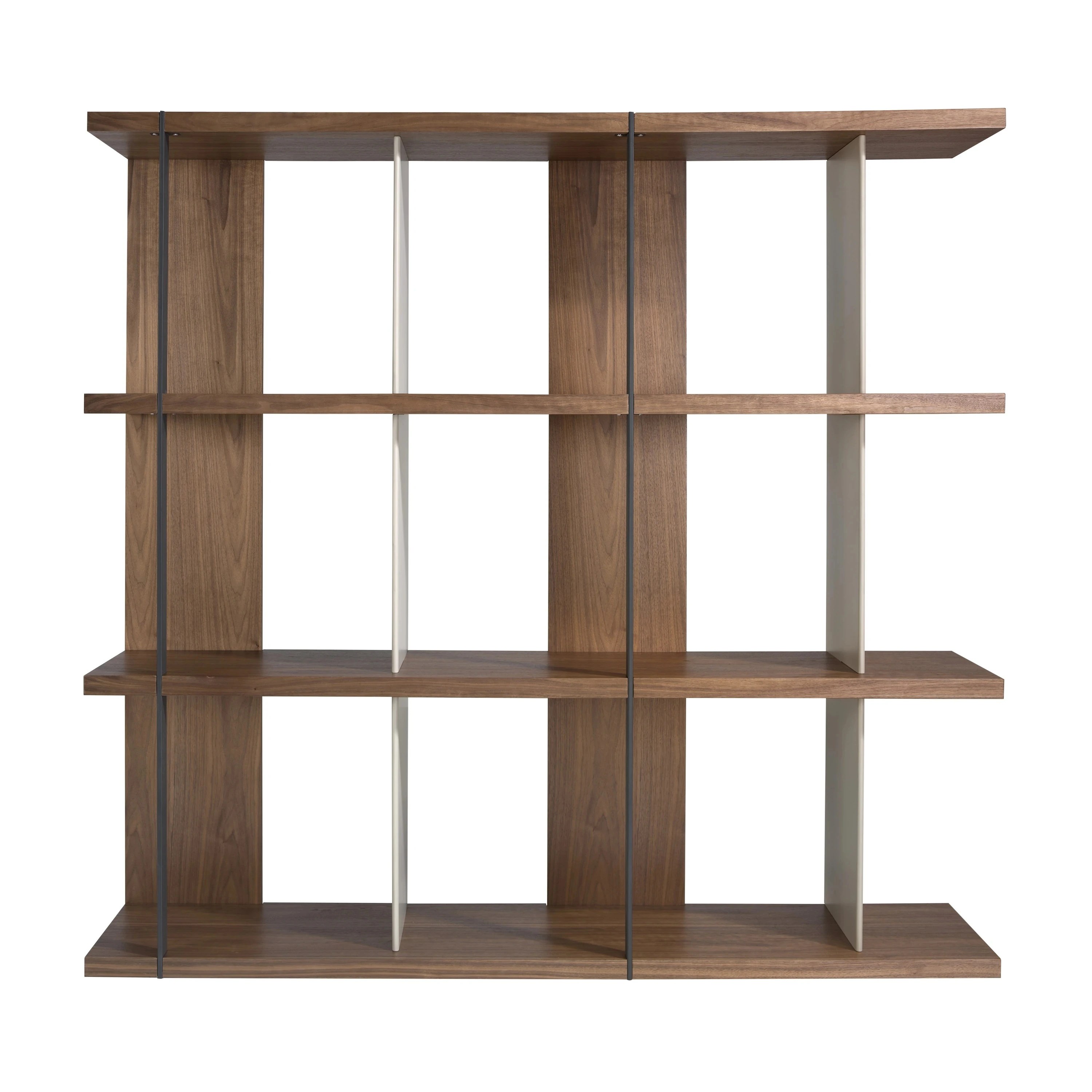 Etagère en noyer et bois gris
