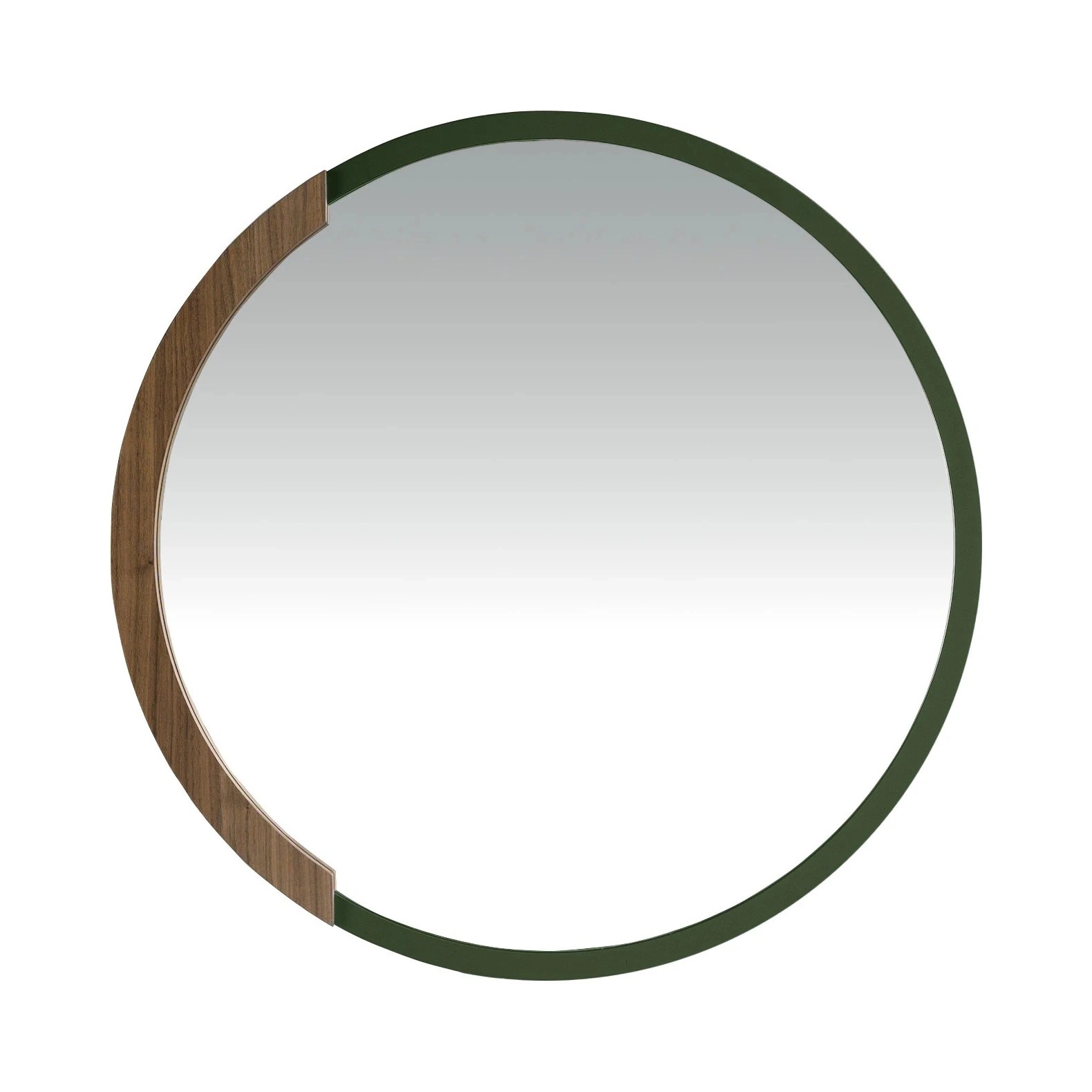 Miroir mural rond Bois MDF couleur vert