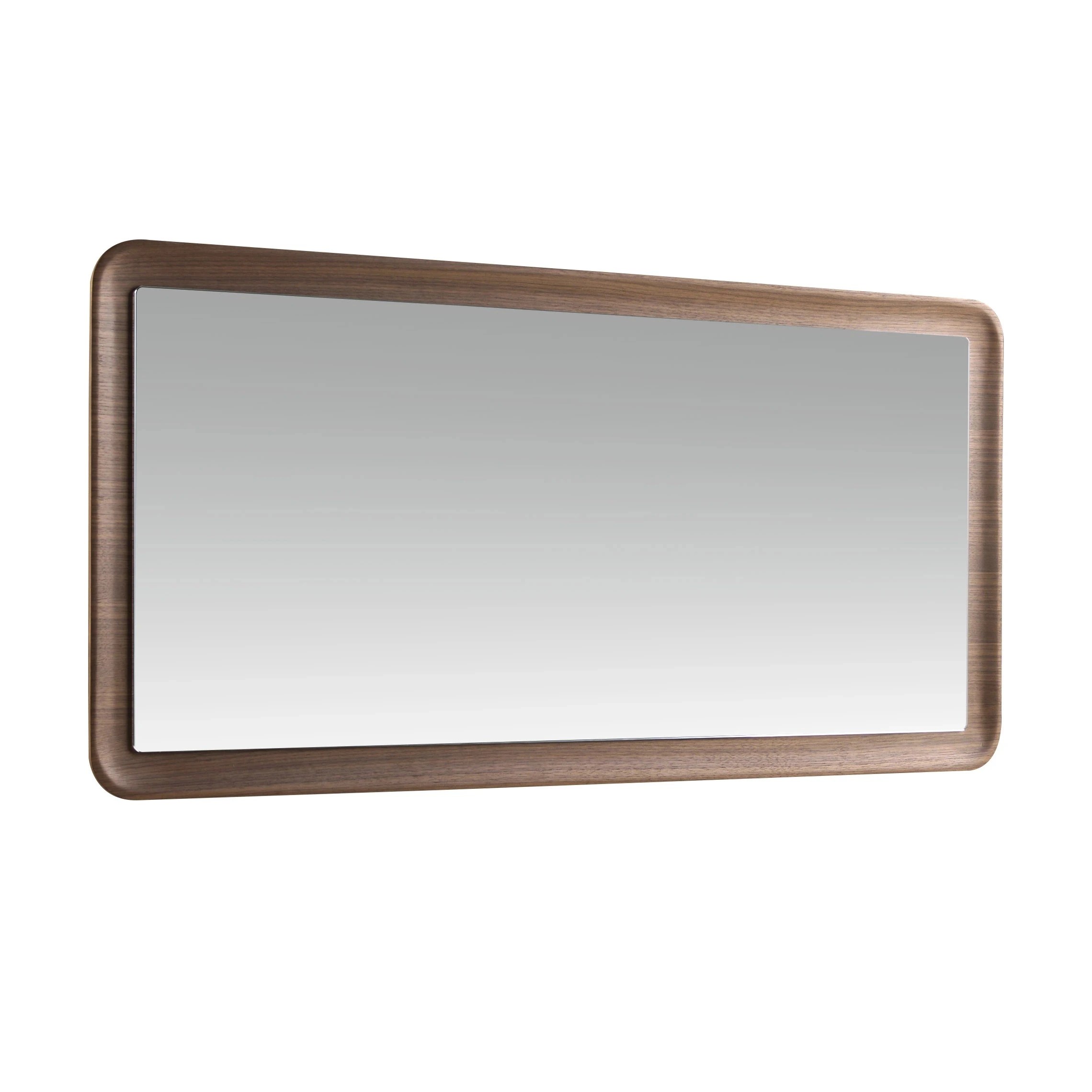 Miroir mural rectangulaire noyer