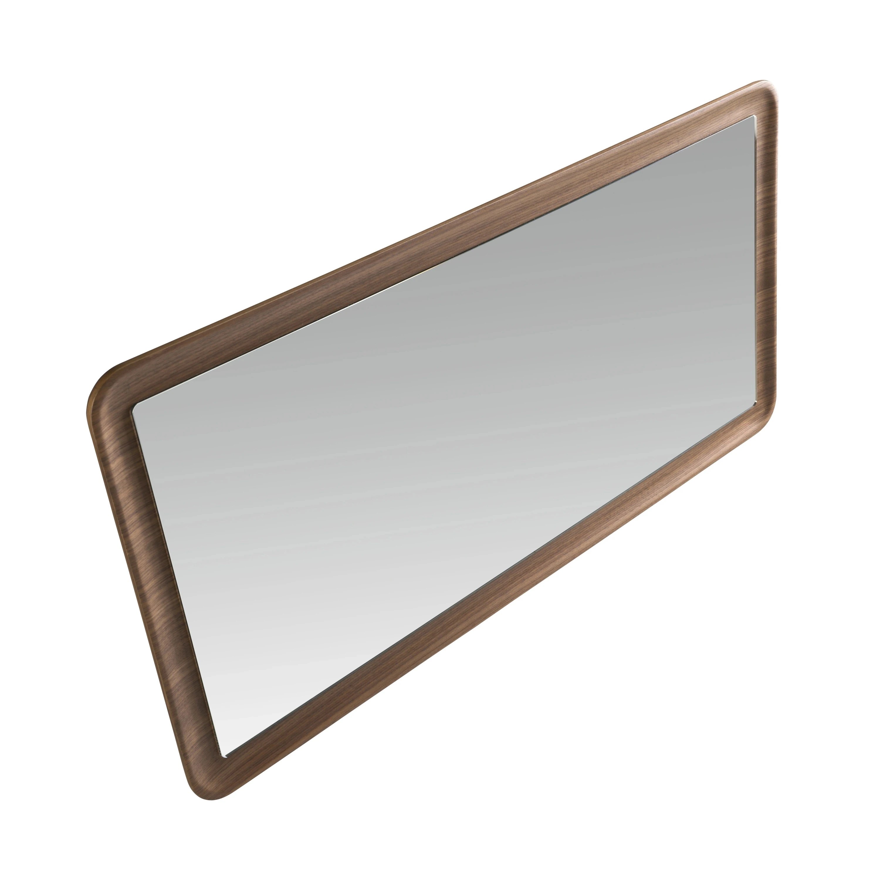 Miroir mural rectangulaire noyer