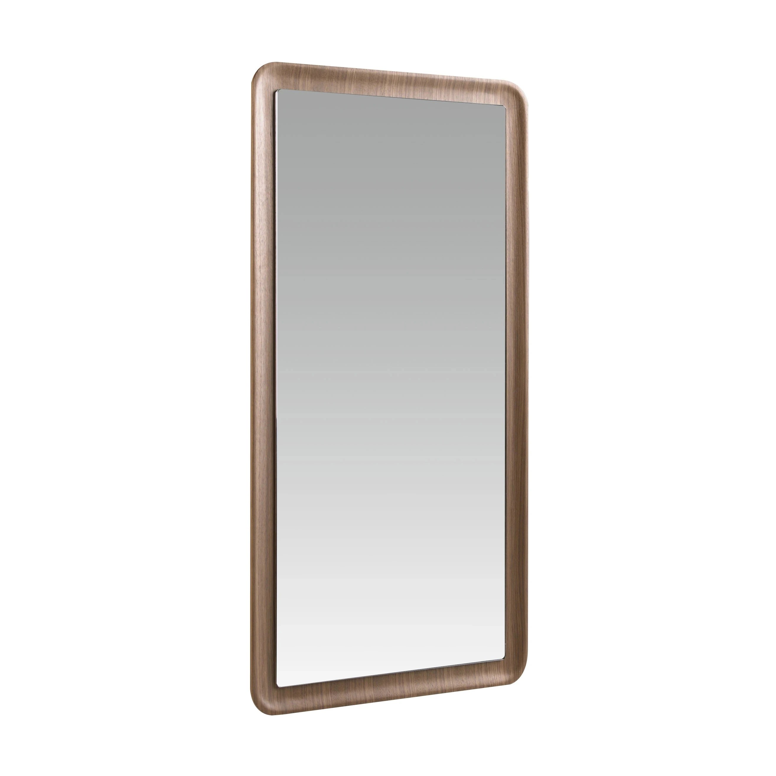 Miroir mural rectangulaire noyer