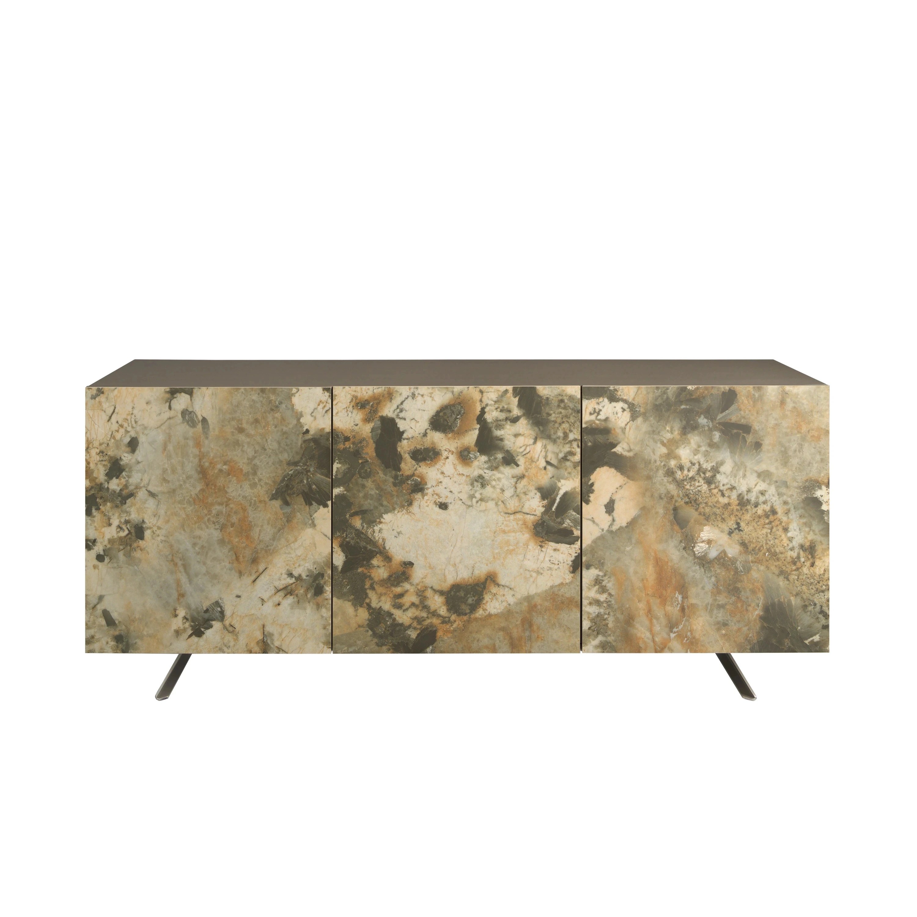 Buffet en bois taupe métallisé