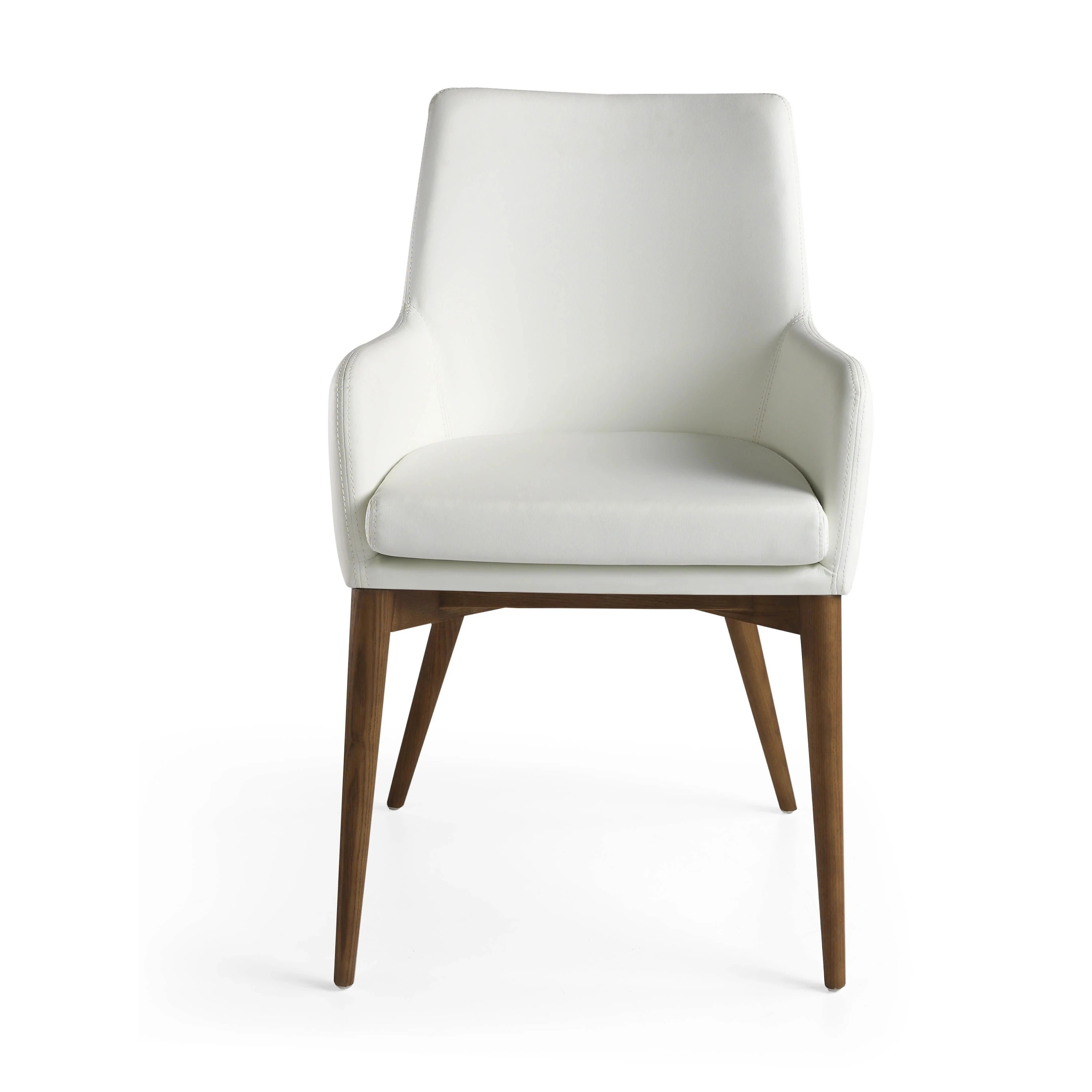 Chaise en similicuir blanc
