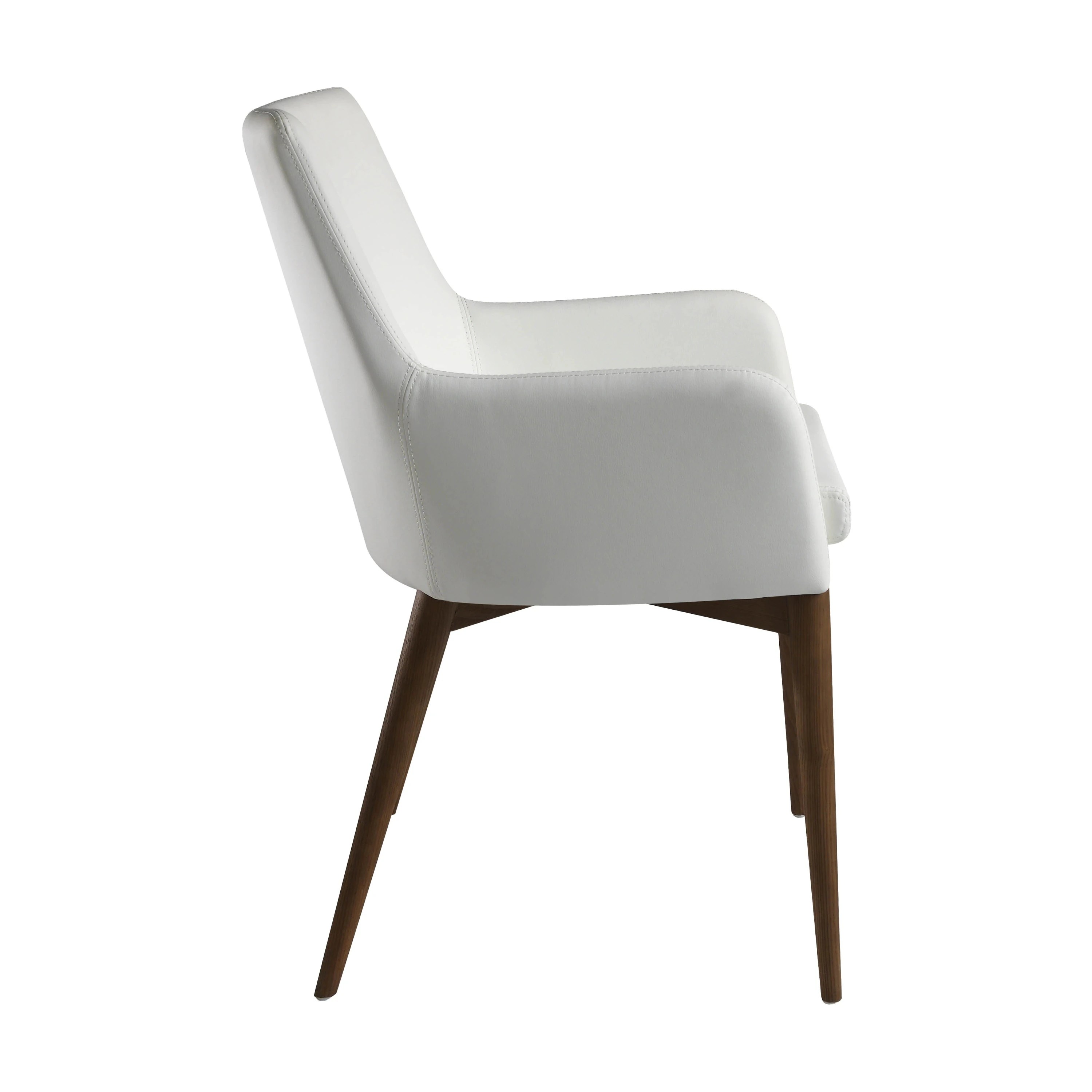 Chaise en similicuir blanc