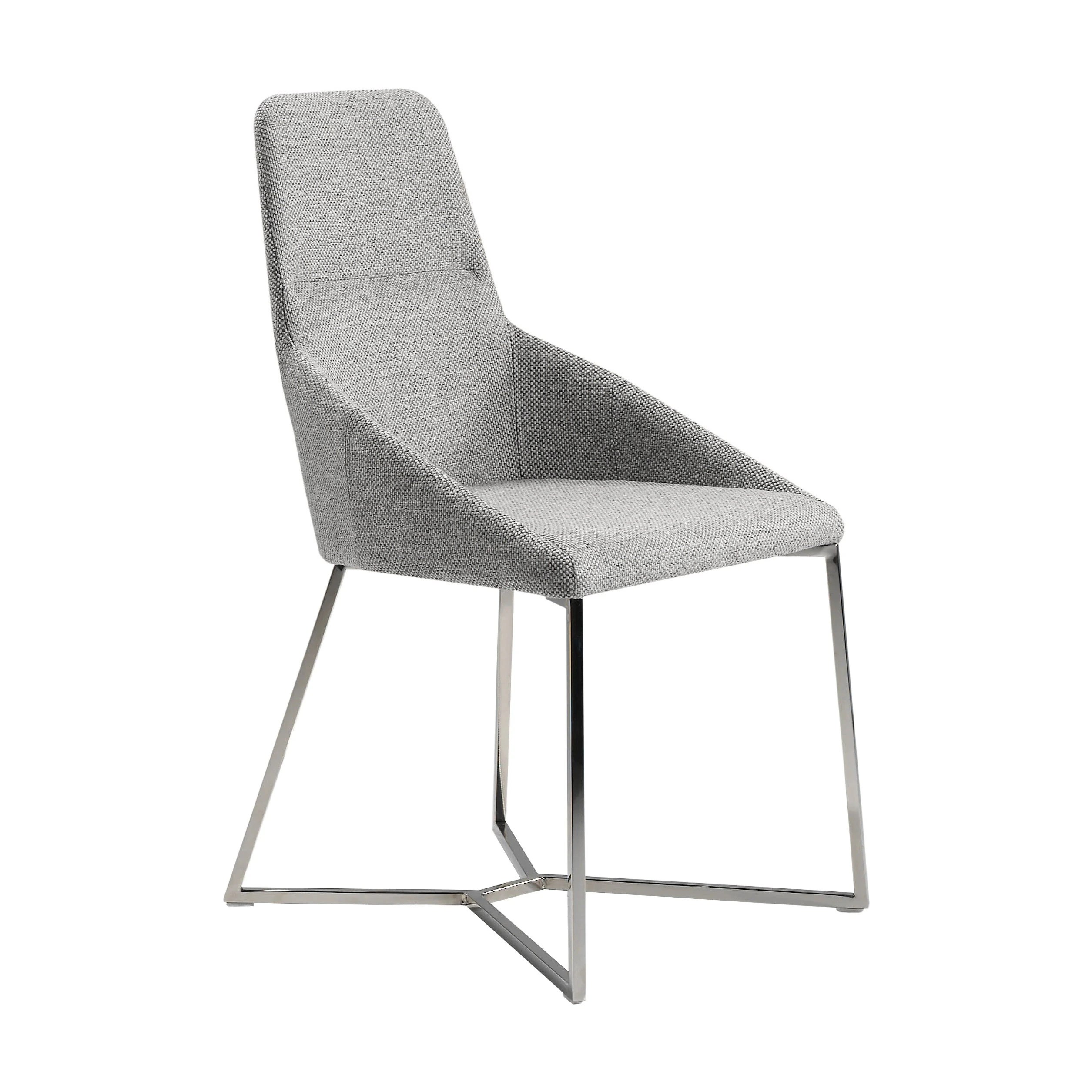 Chaise en tissu gris