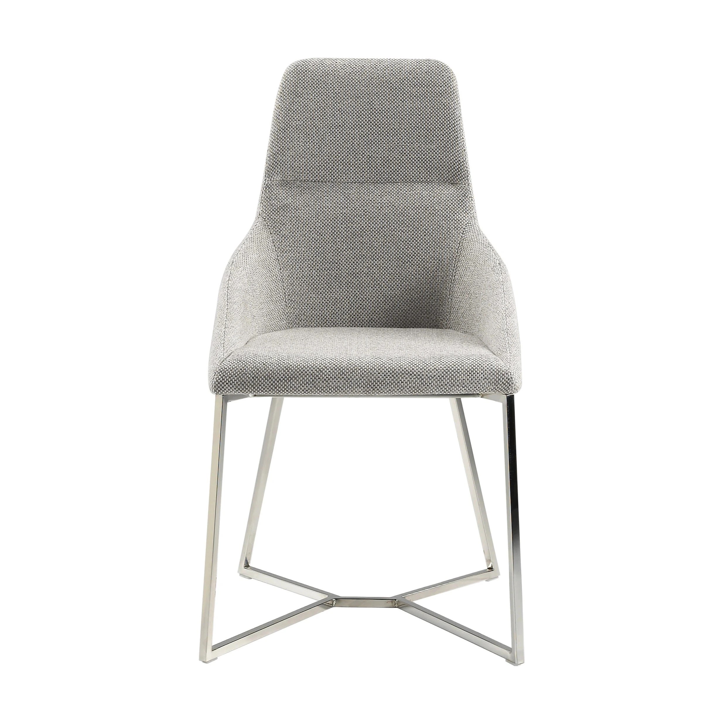 Chaise en tissu gris