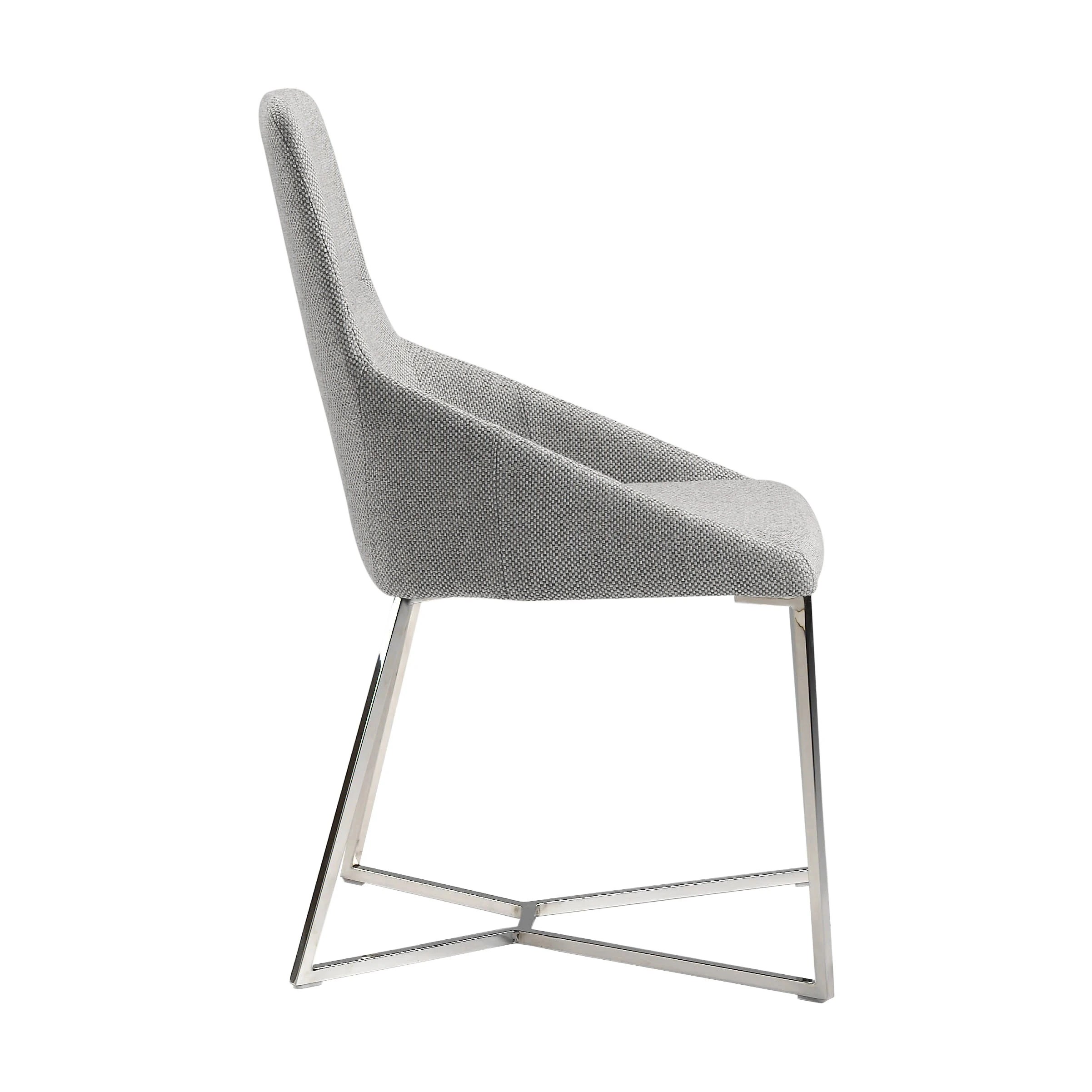 Chaise en tissu gris