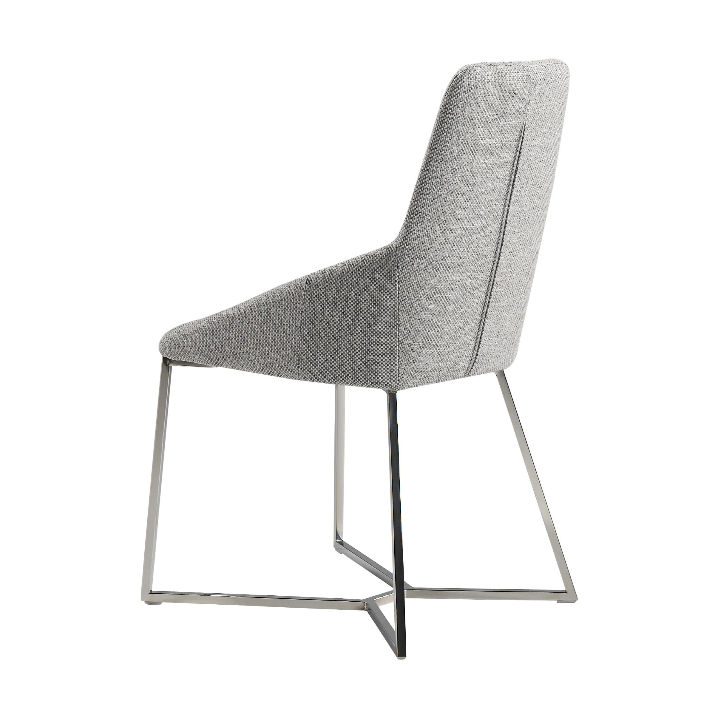 Chaise en tissu gris