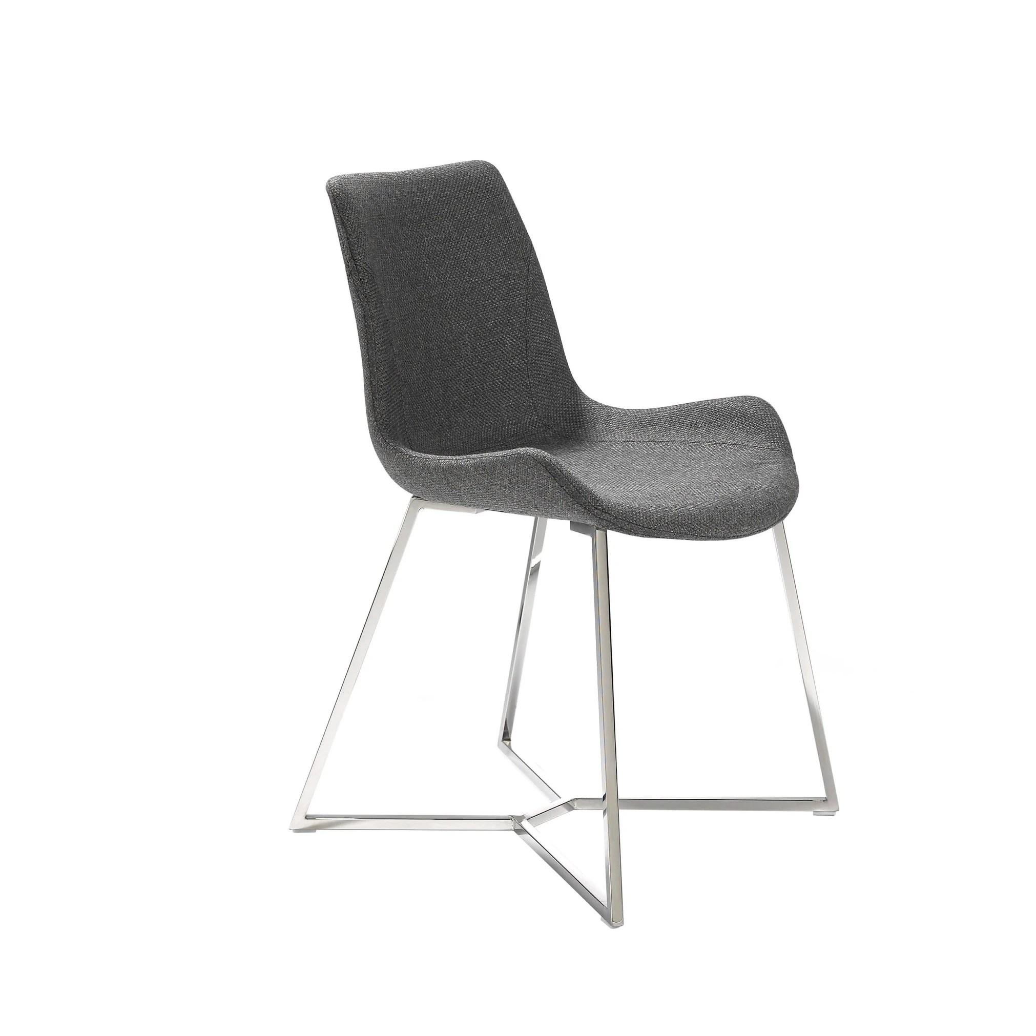 Chaise en tissu gris foncé