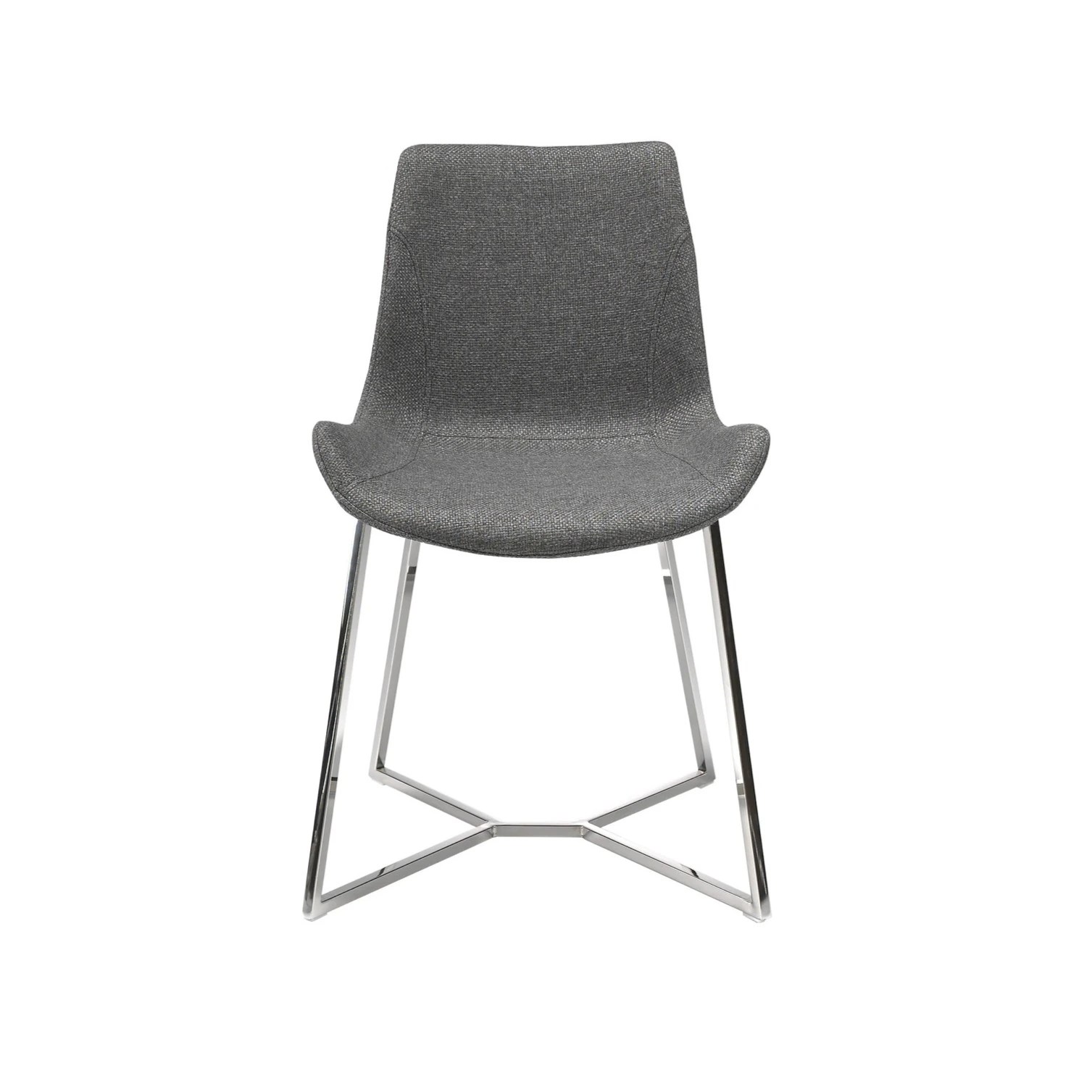 Chaise en tissu gris foncé