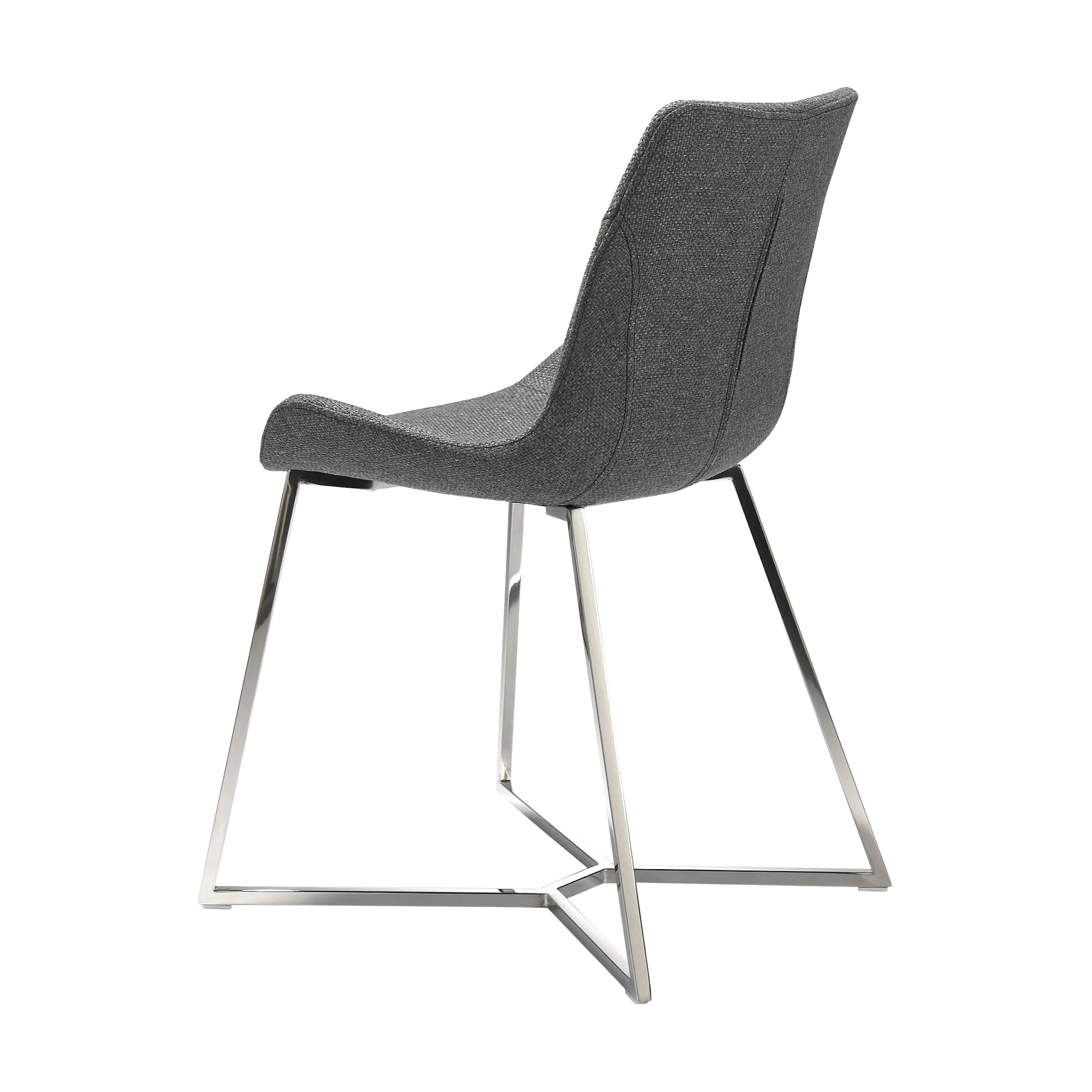 Chaise en tissu gris foncé