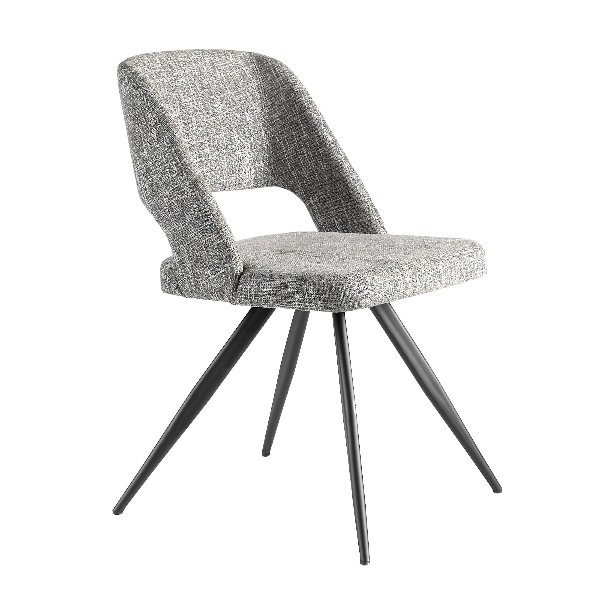 Chaise pivotante en tissu gris