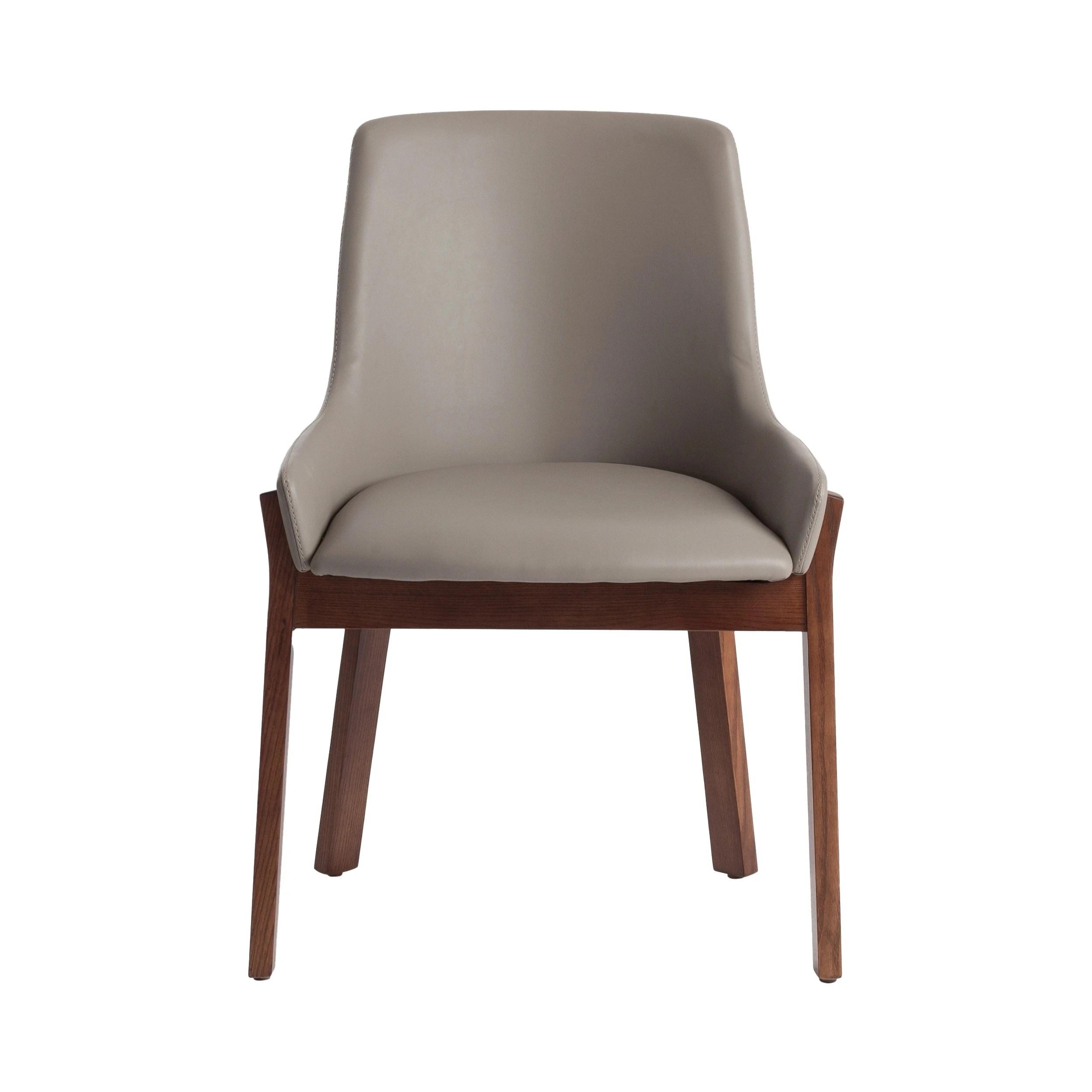 Chaise en similicuir vison foncé