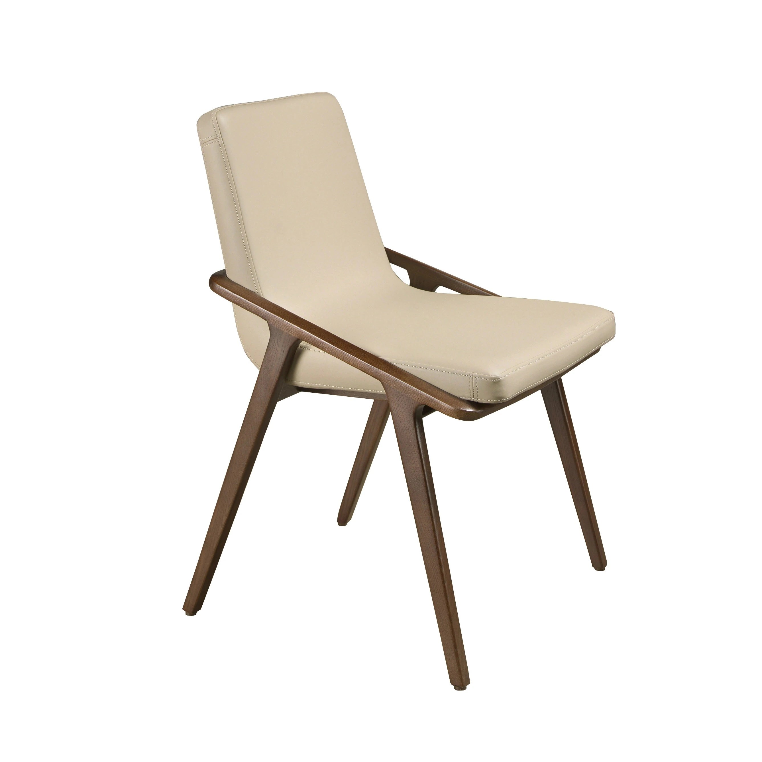 Chaise en similicuir vison