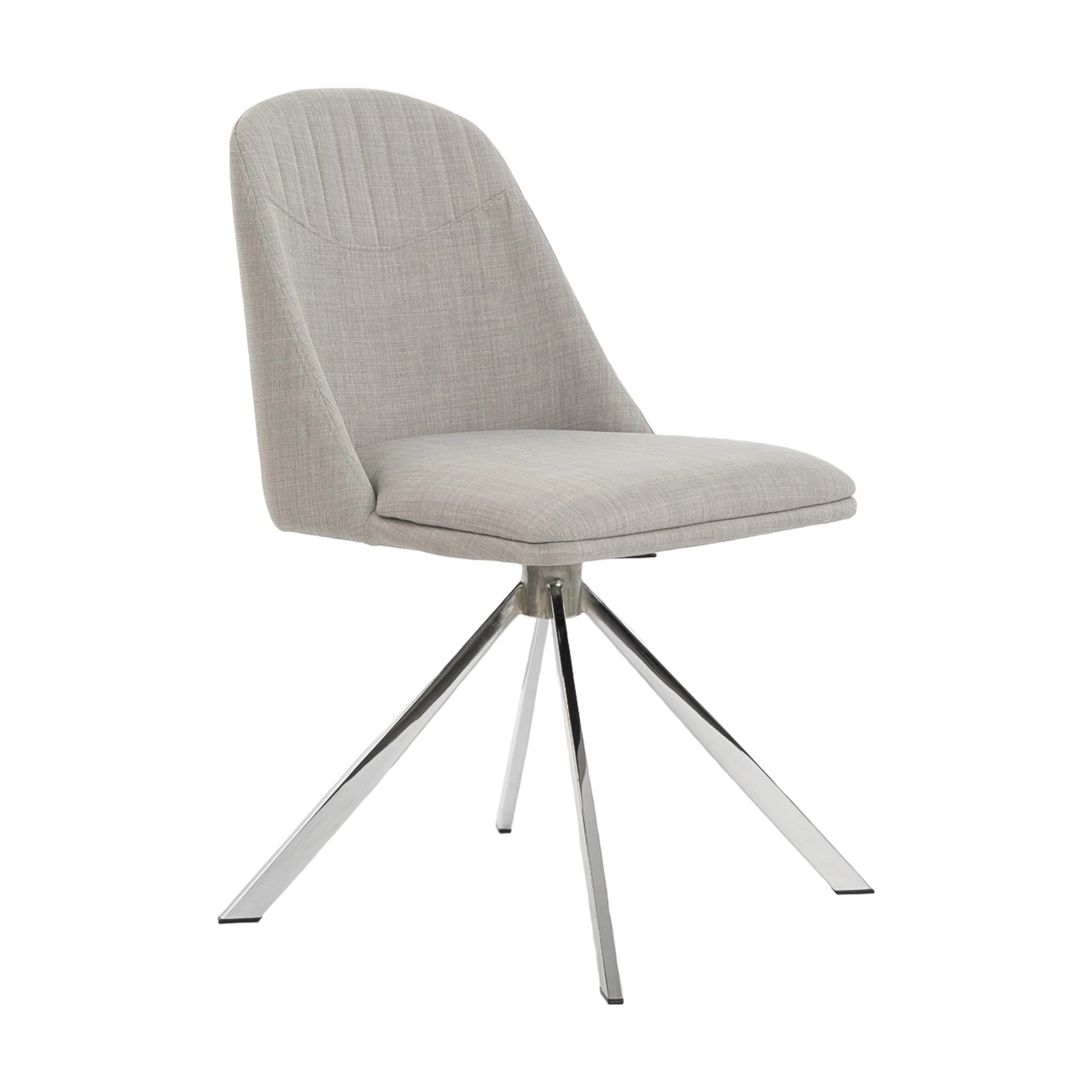 Chaise pivotante en tissu gris