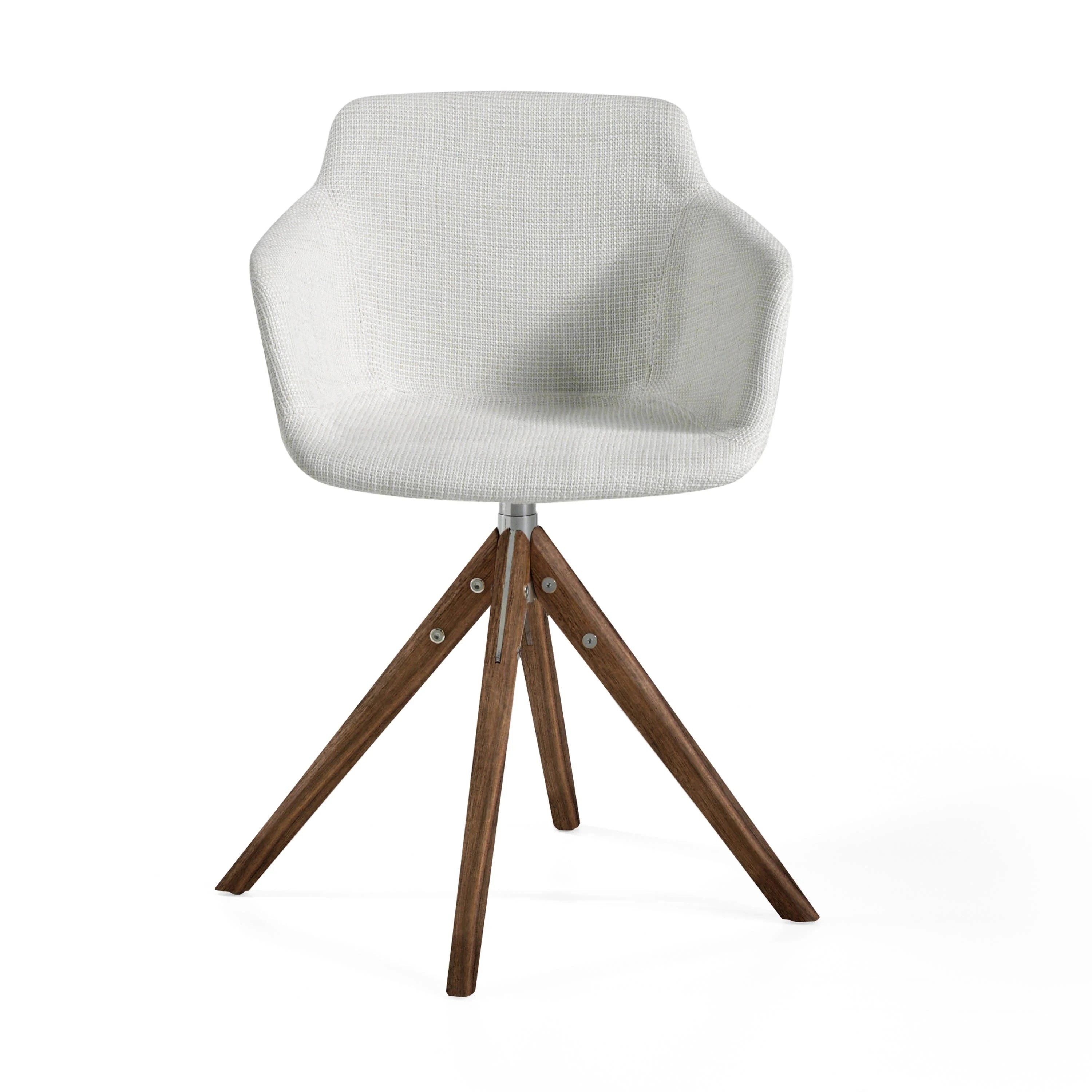 Chaise pivotante en tissu beige