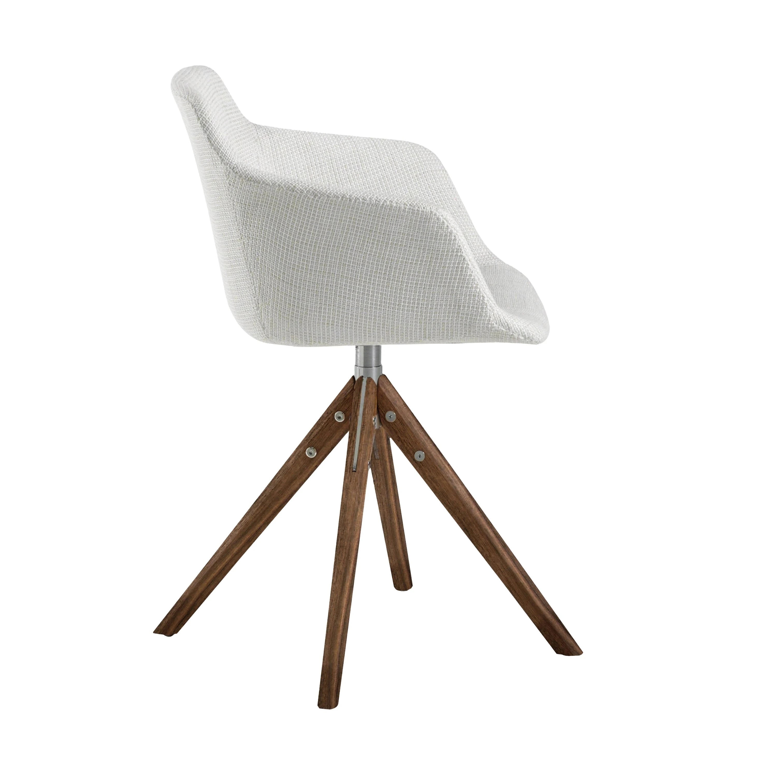 Chaise pivotante en tissu beige