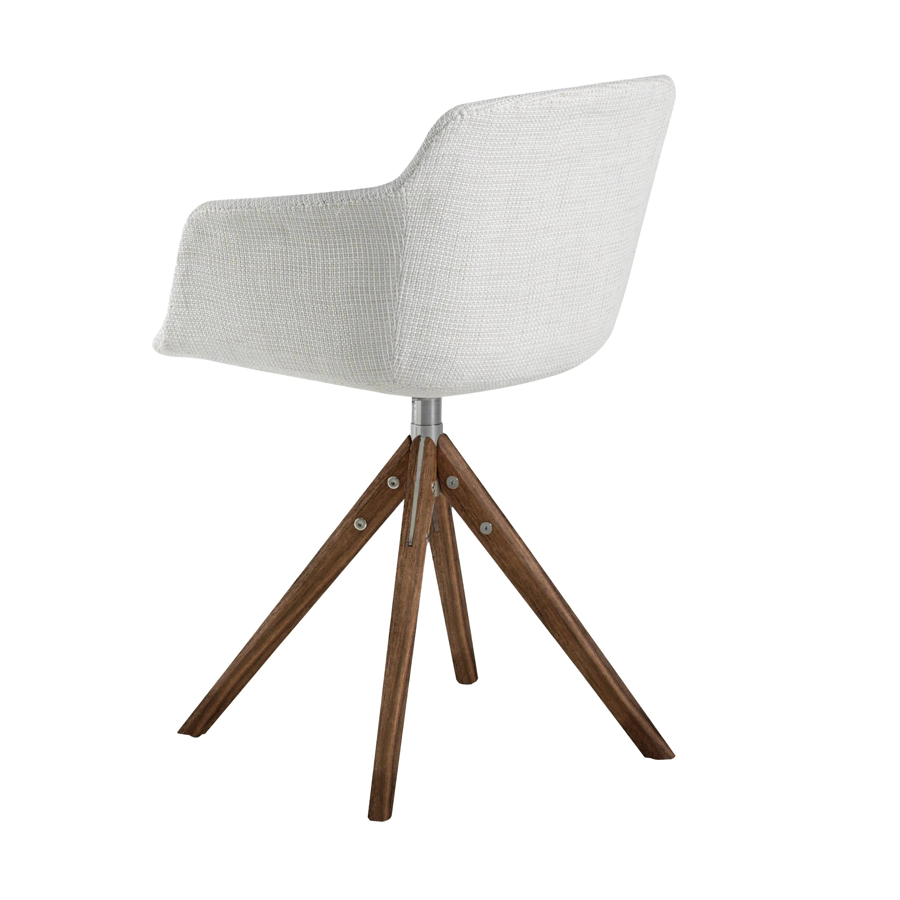 Chaise pivotante en tissu beige