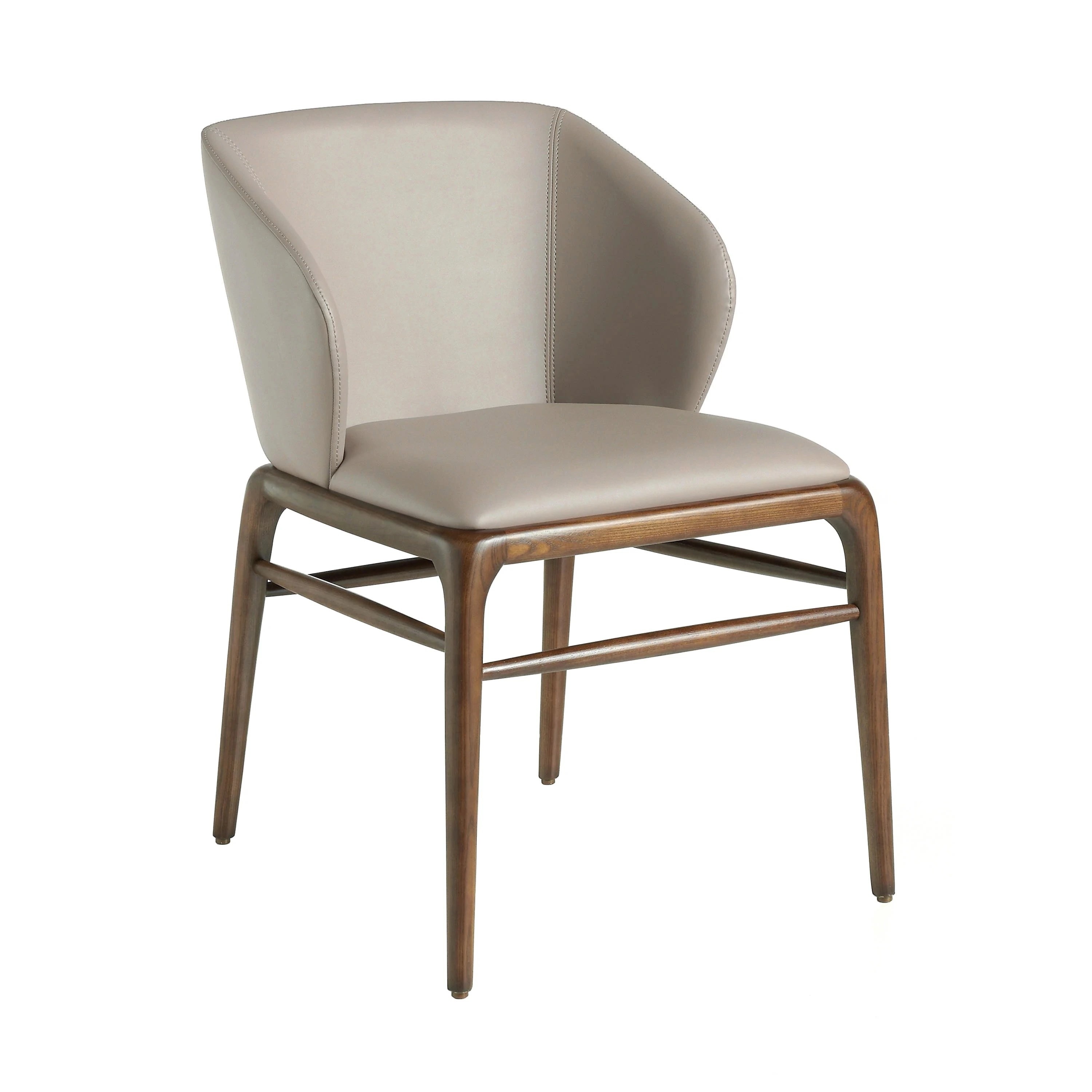 Chaise en similicuir vison foncé