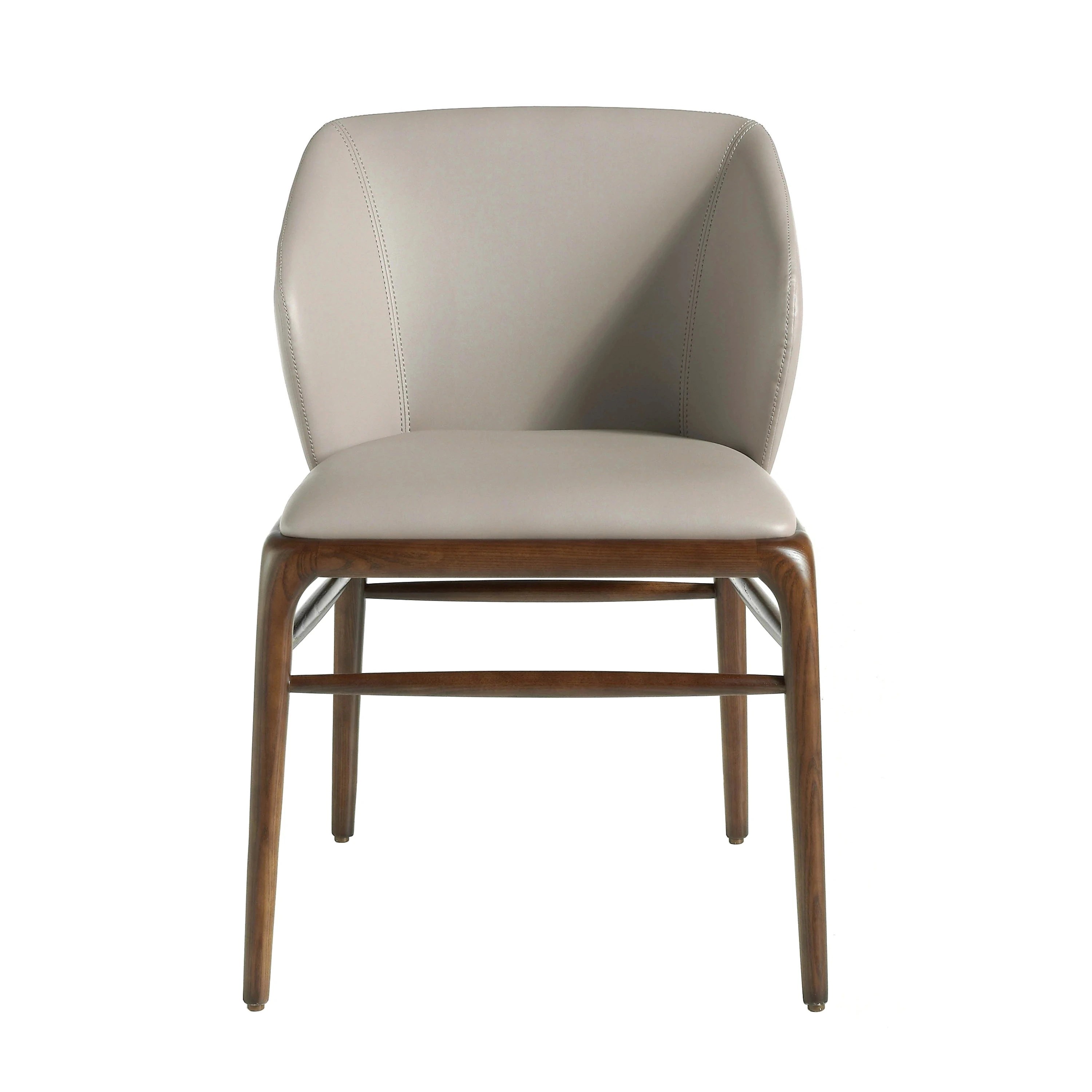 Chaise en similicuir vison foncé