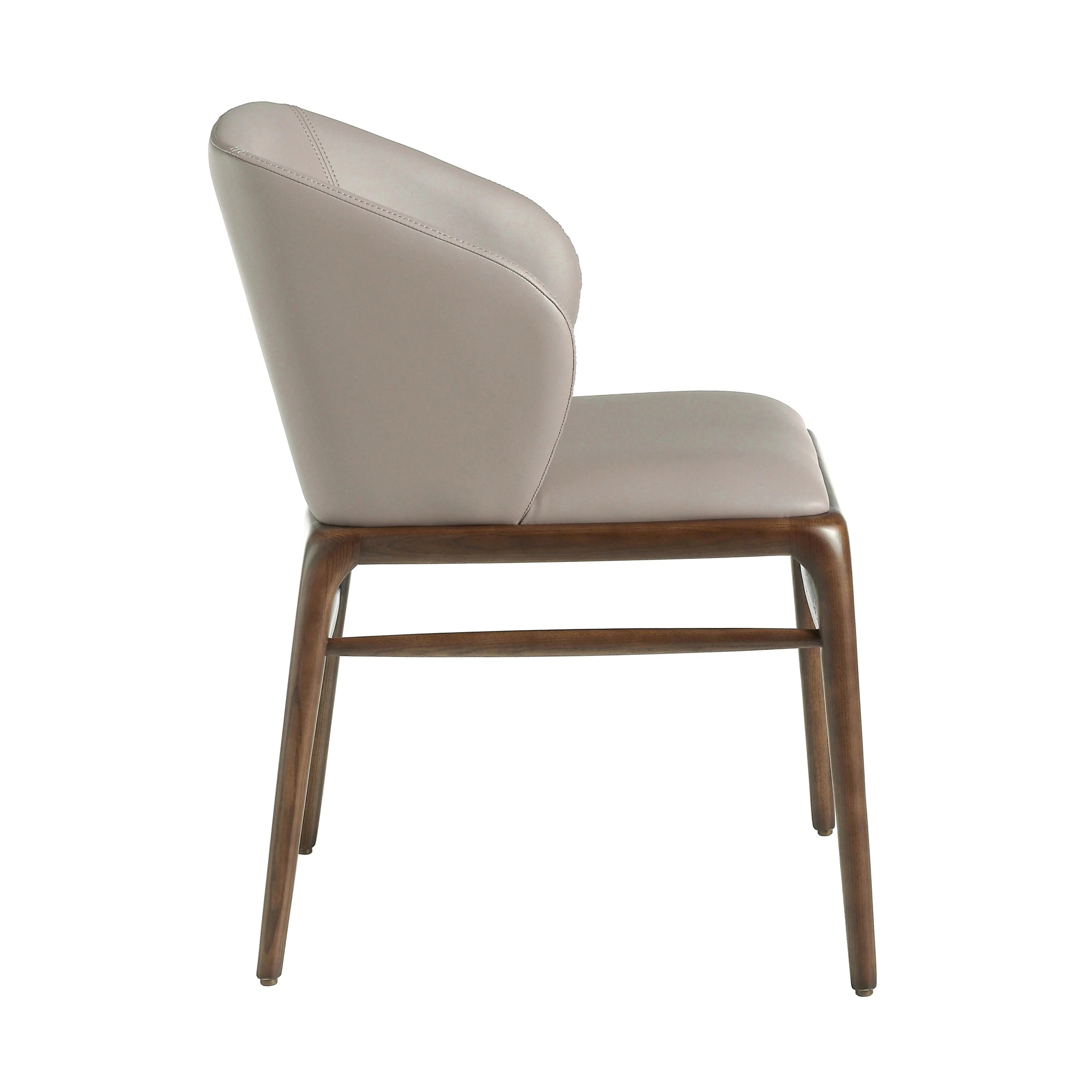 Chaise en similicuir vison foncé