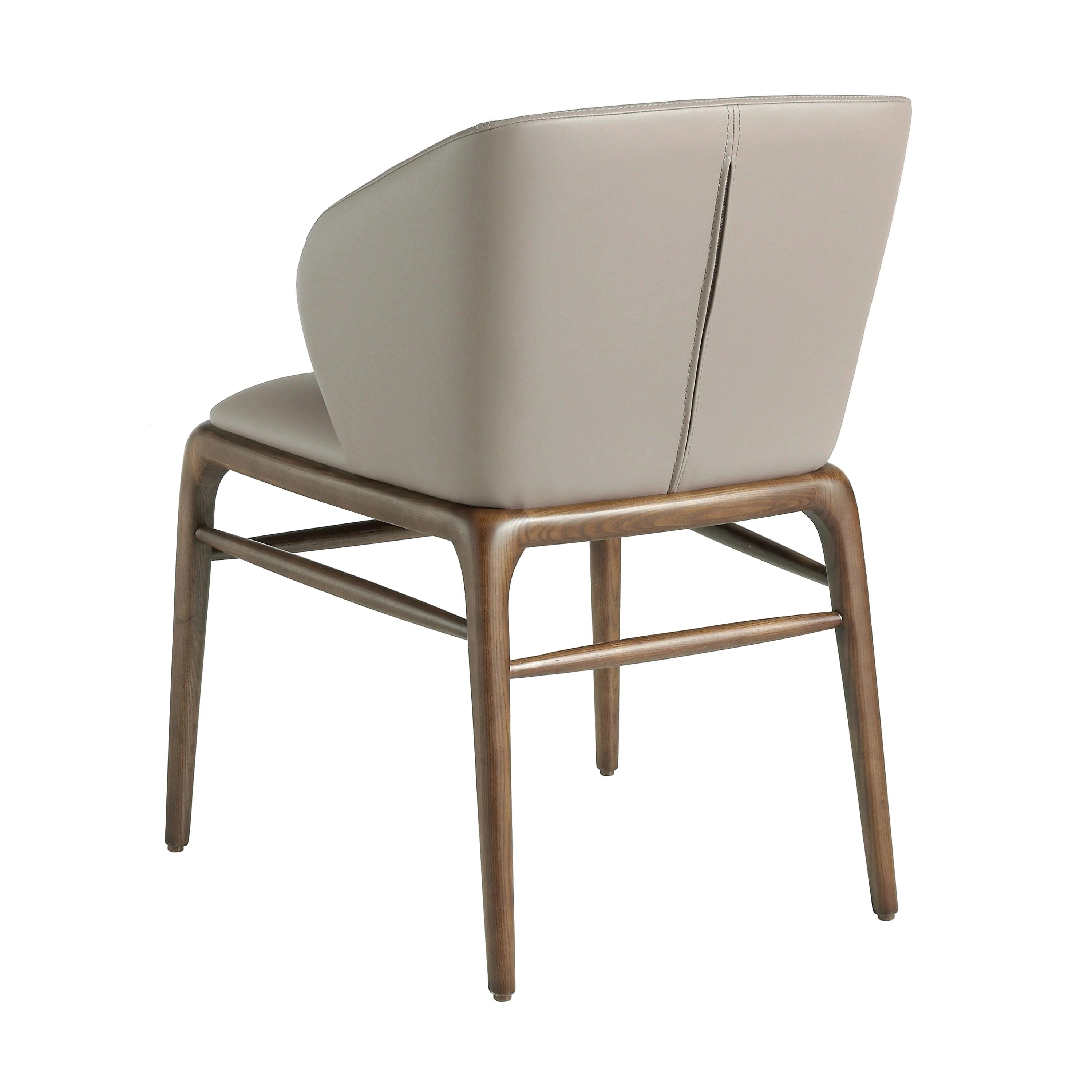 Chaise en similicuir vison foncé