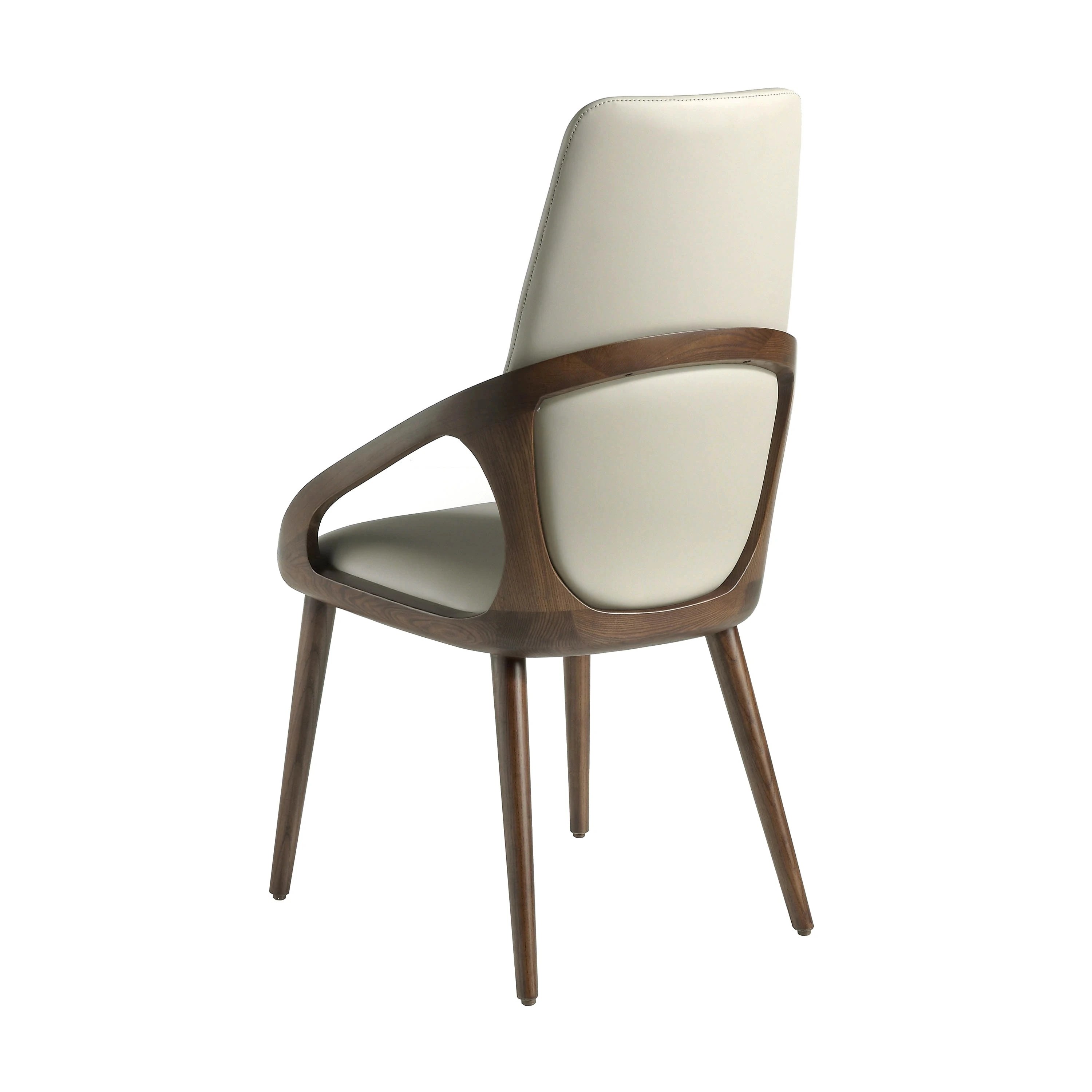 Chaise en similicuir crème