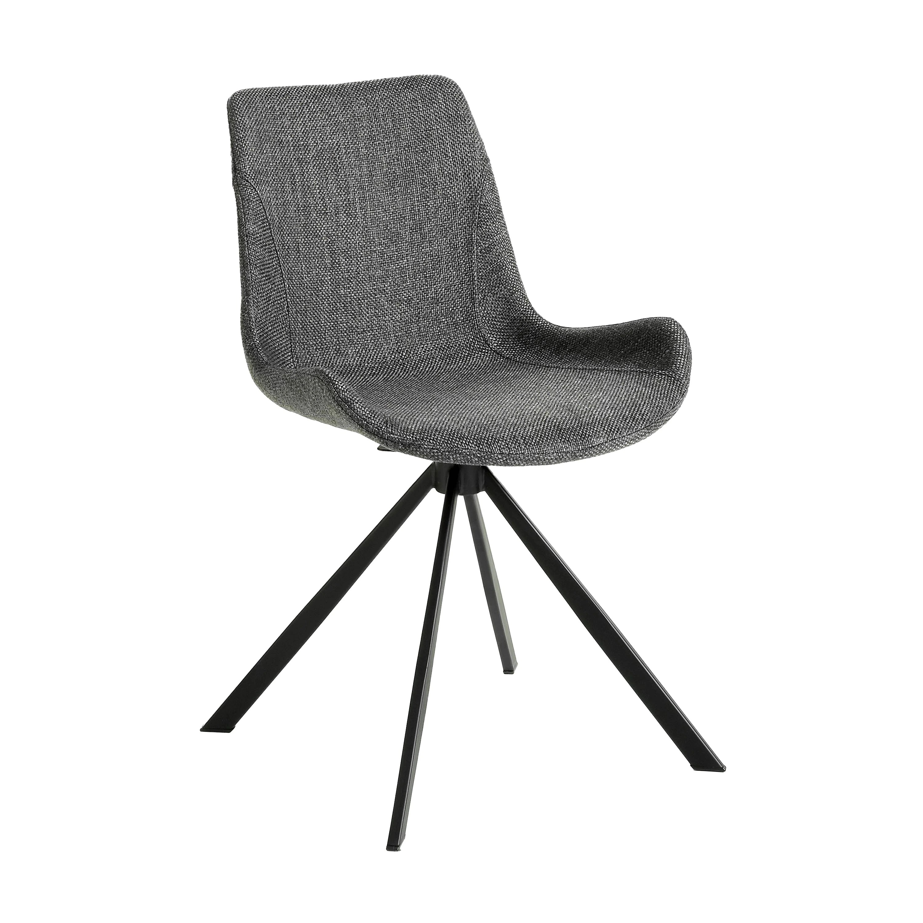 Chaise pivotante en tissu gris foncé