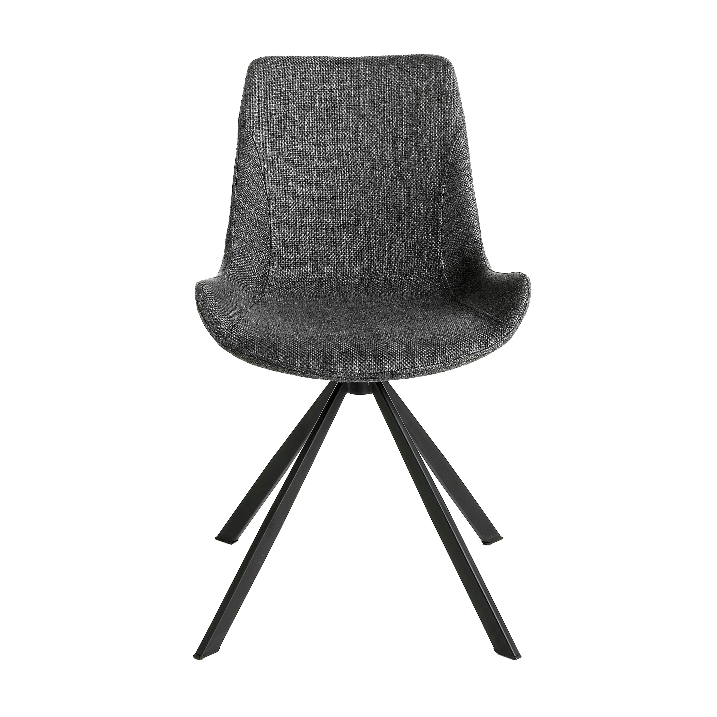 Chaise pivotante en tissu gris foncé