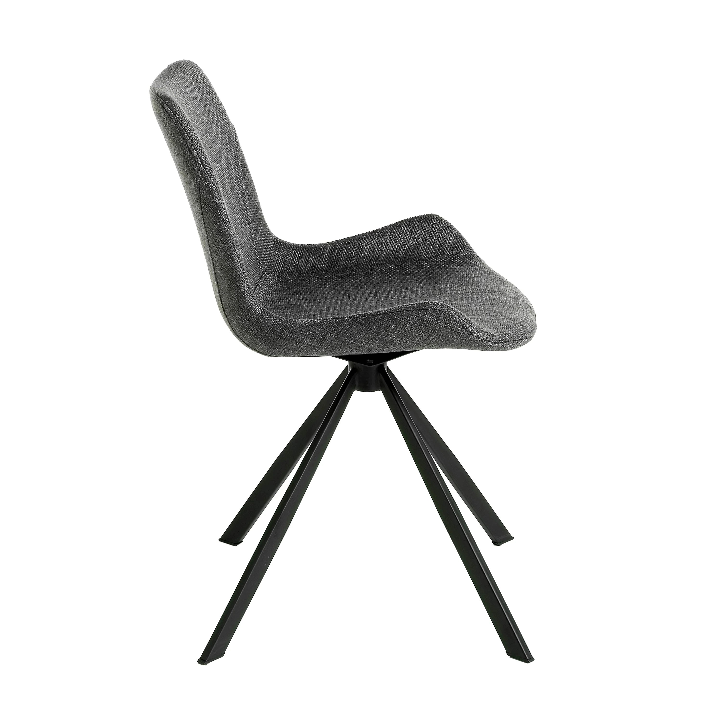 Chaise pivotante en tissu gris foncé