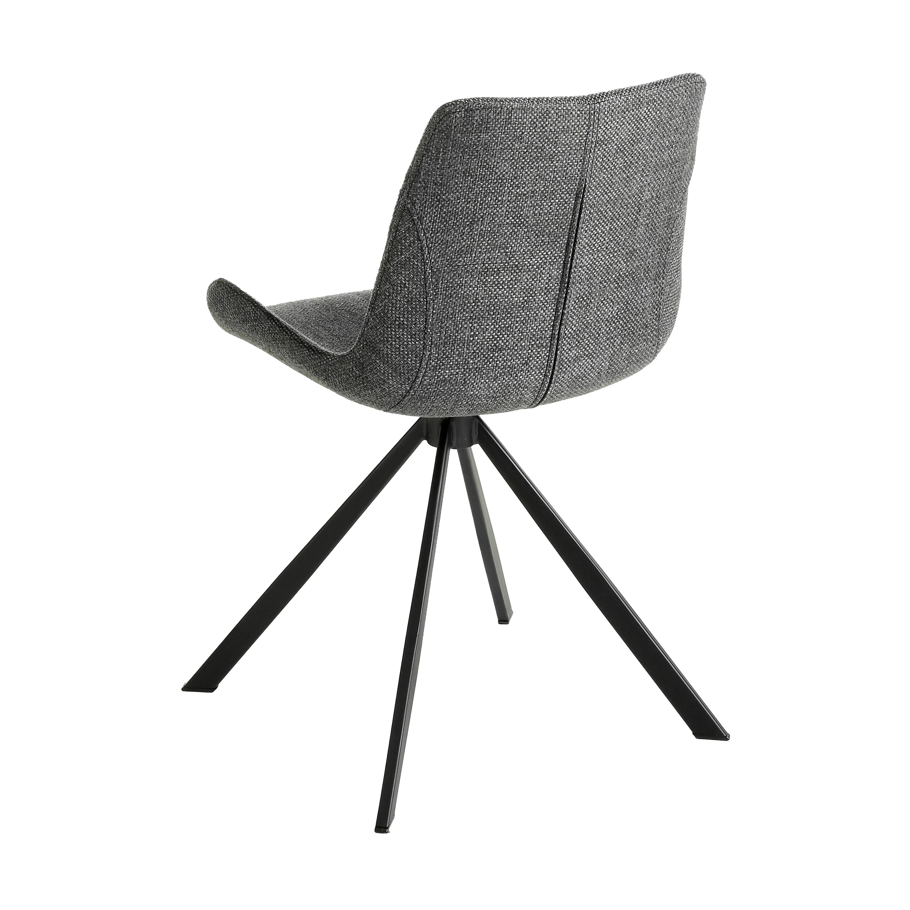 Chaise pivotante en tissu gris foncé
