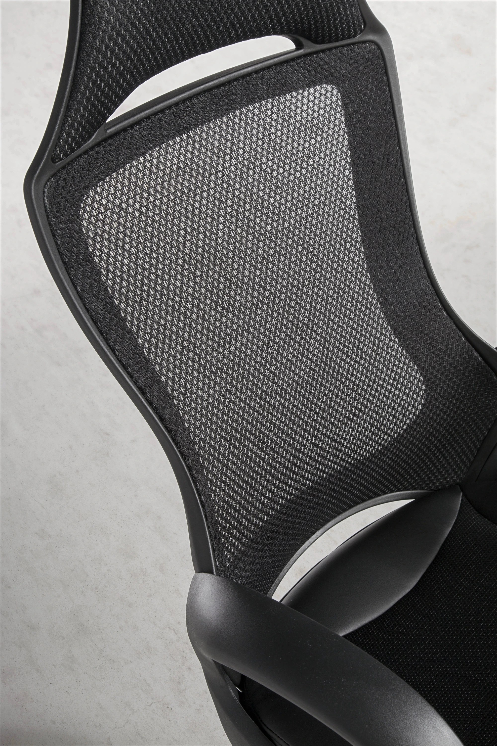 Fauteuil de bureau pivotante en tissu noir