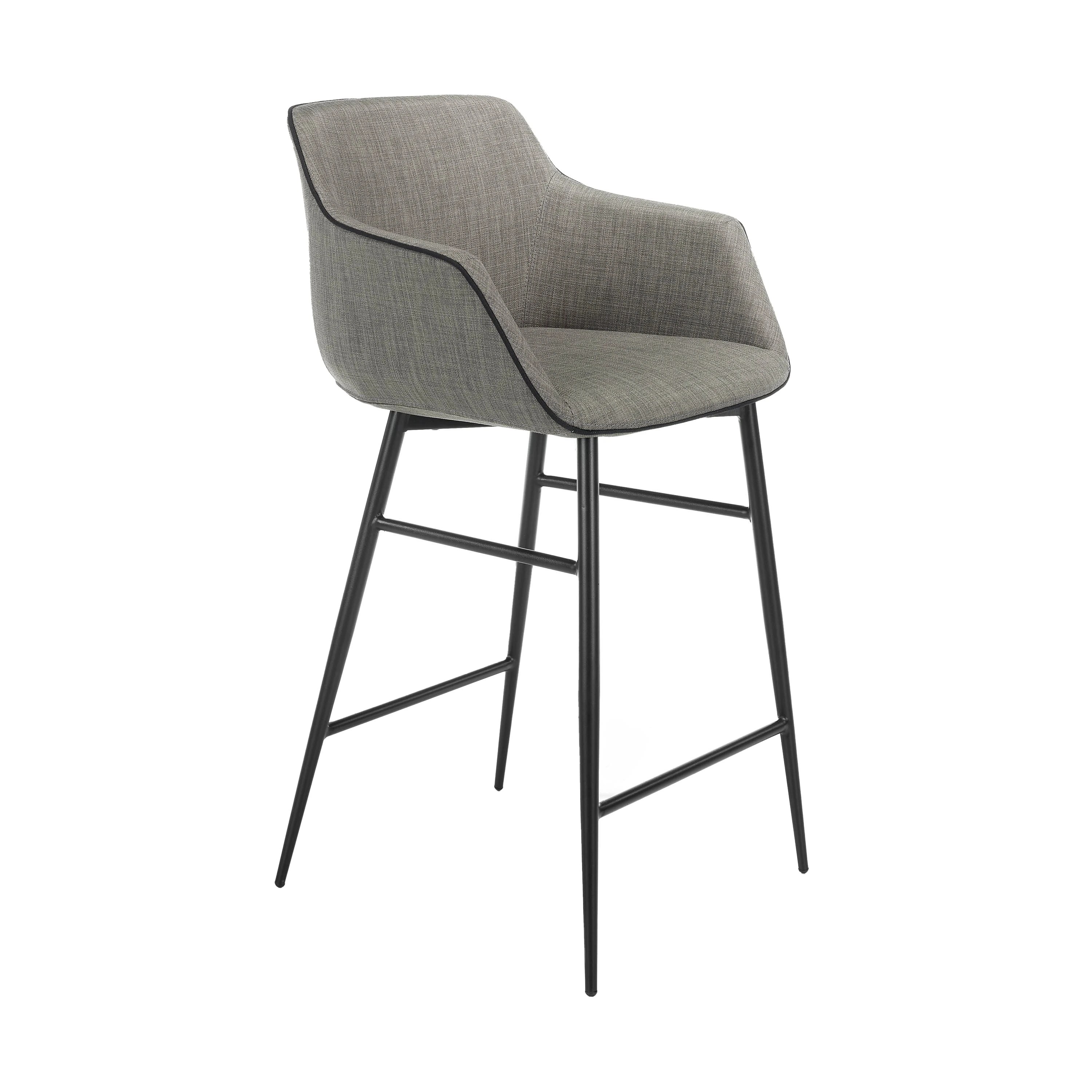 Tabouret en tissu gris