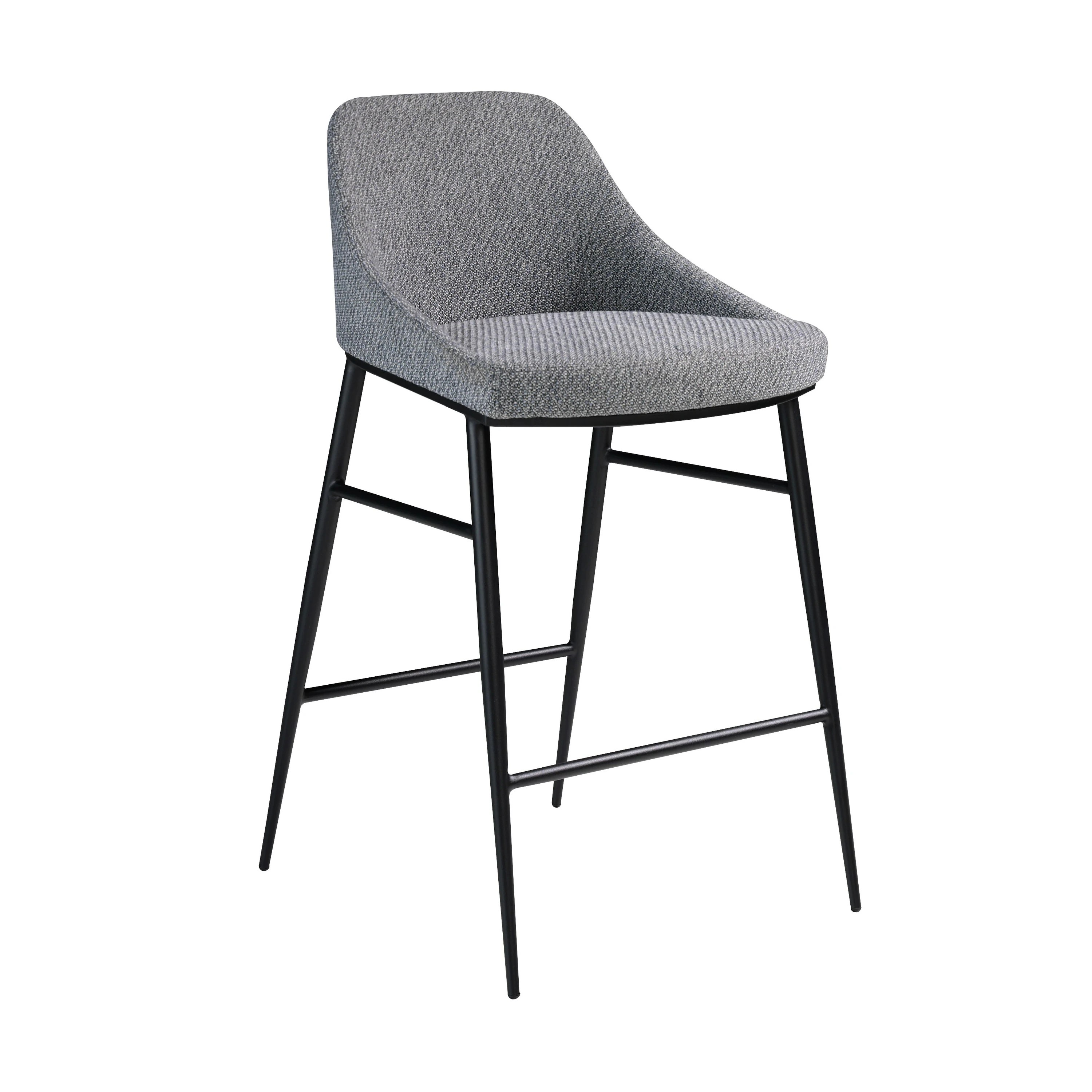 Tabouret en tissu gris