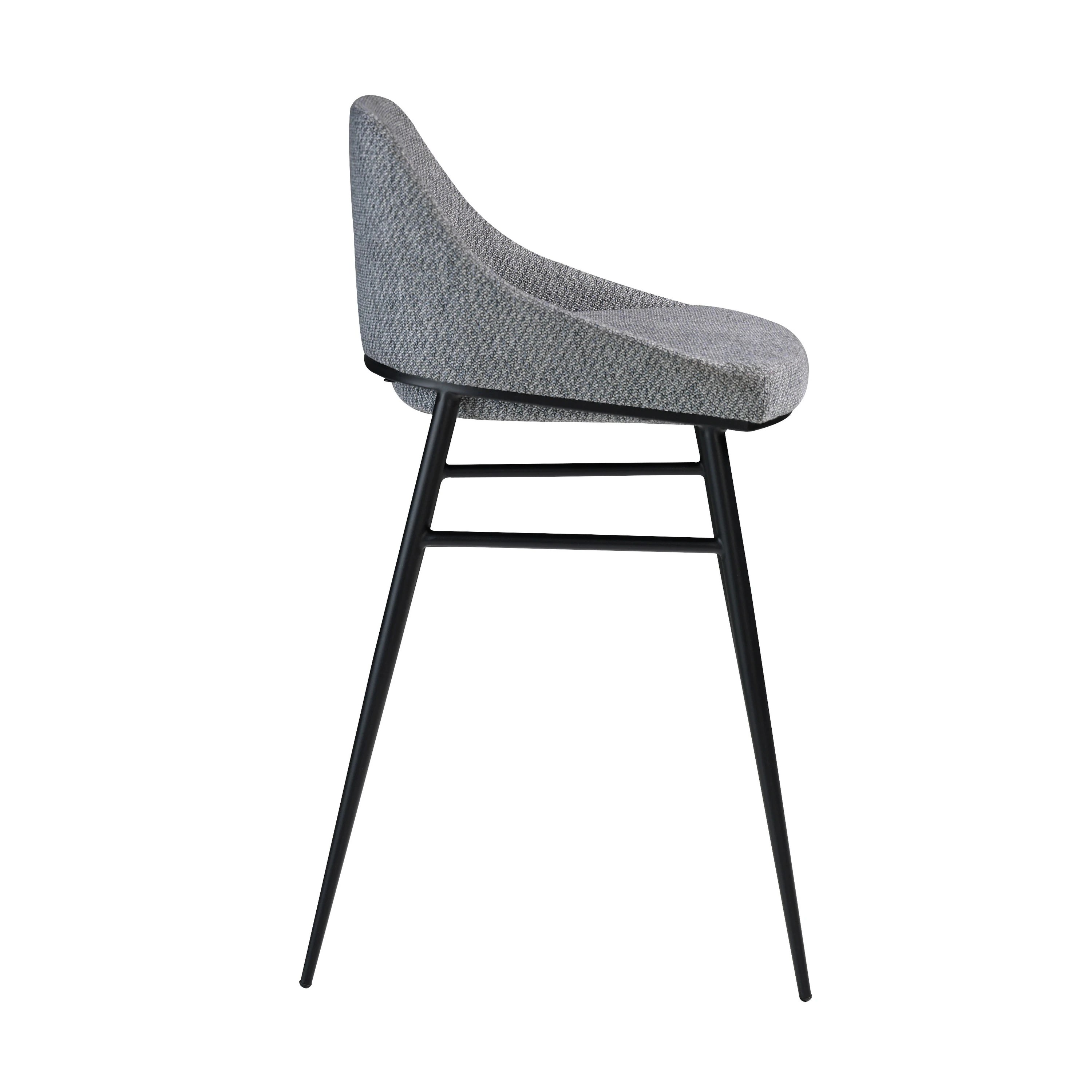 Tabouret en tissu gris