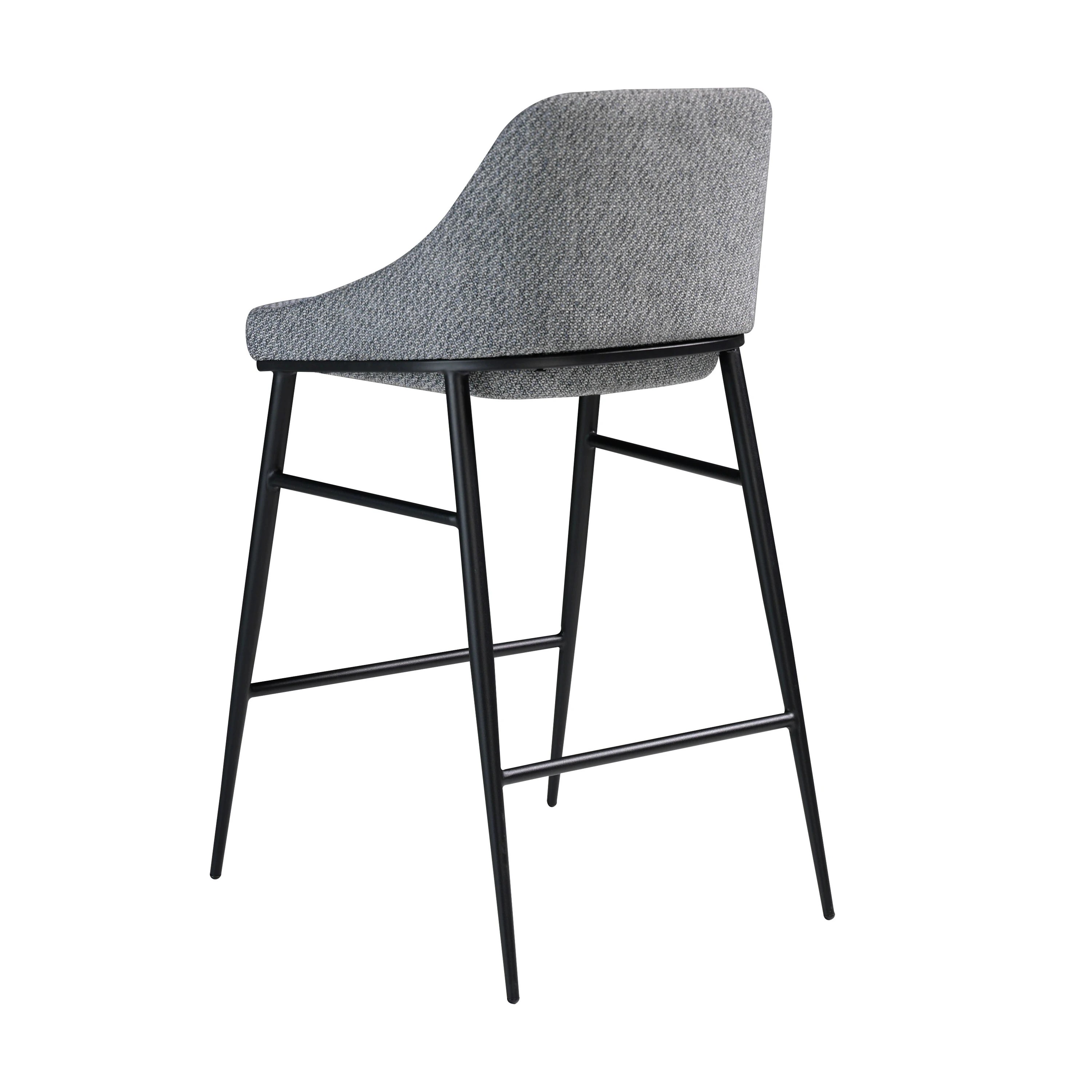 Tabouret en tissu gris