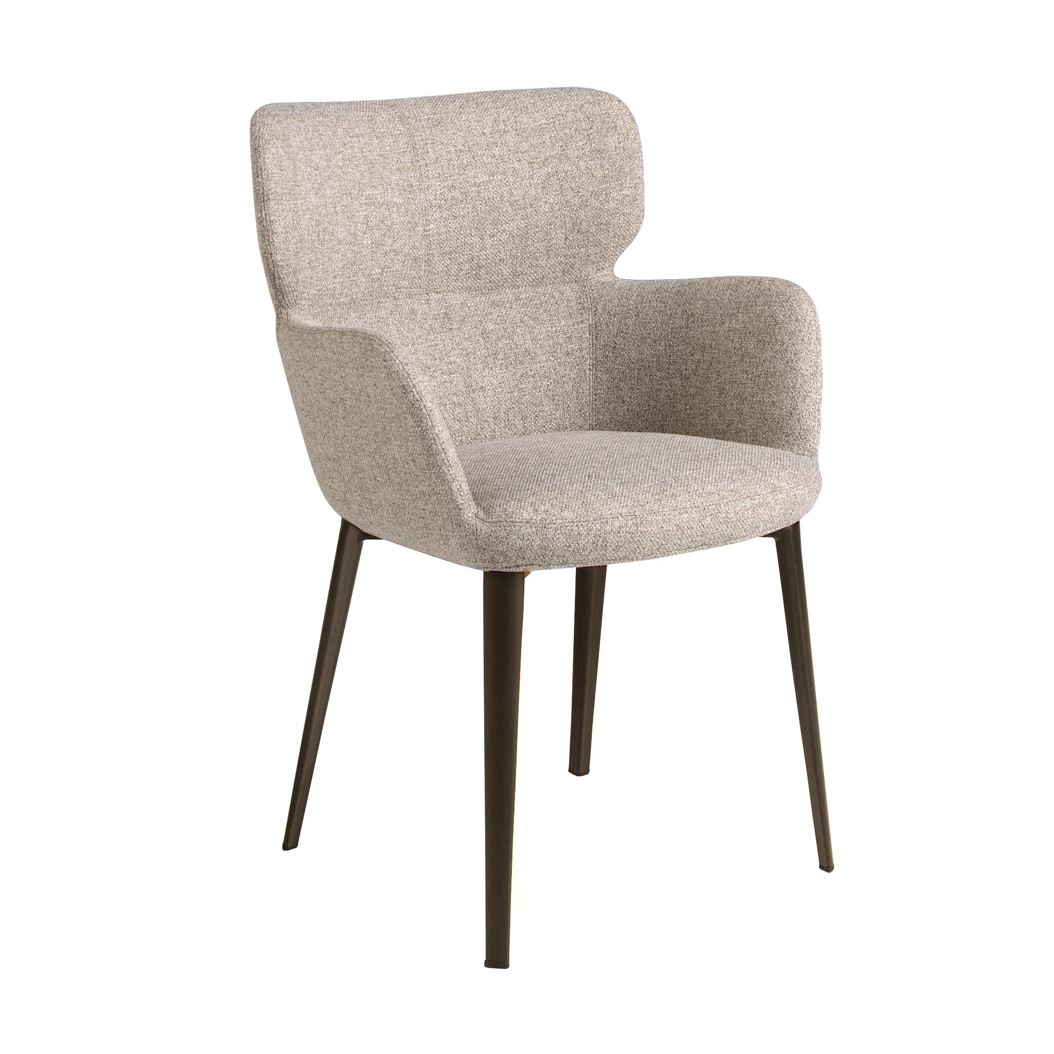 Chaise en tissu marbré marron