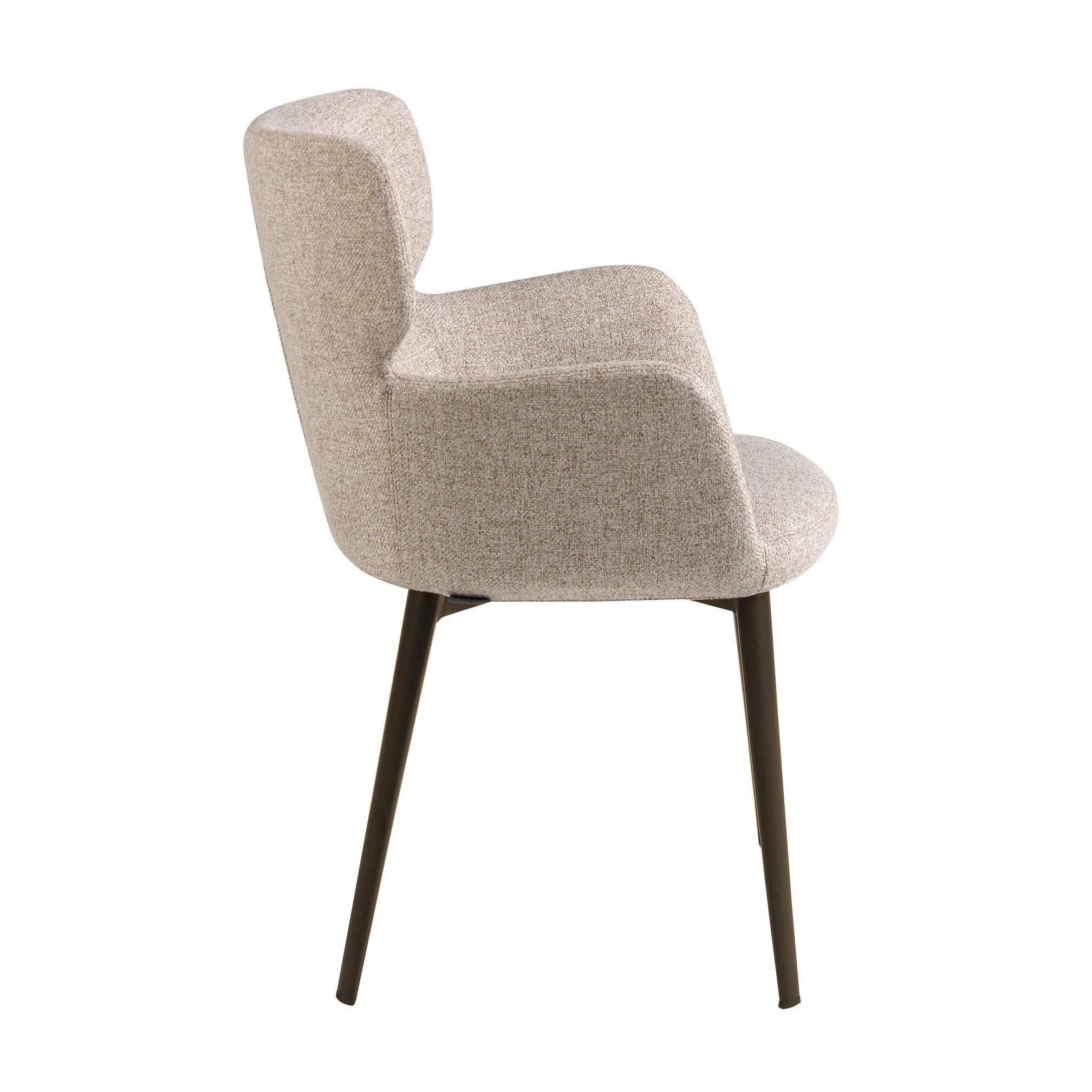 Chaise en tissu marbré marron