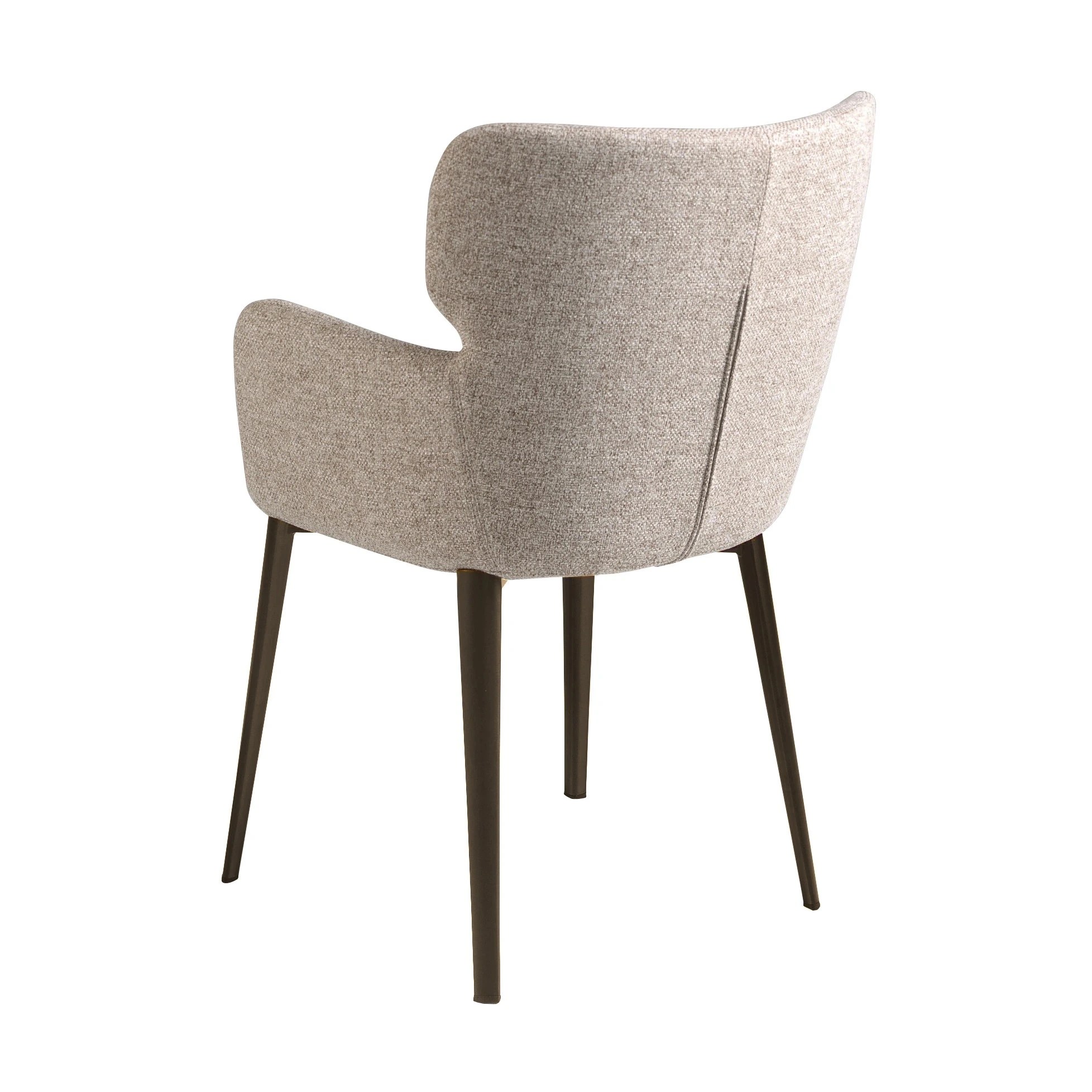 Chaise en tissu marbré marron