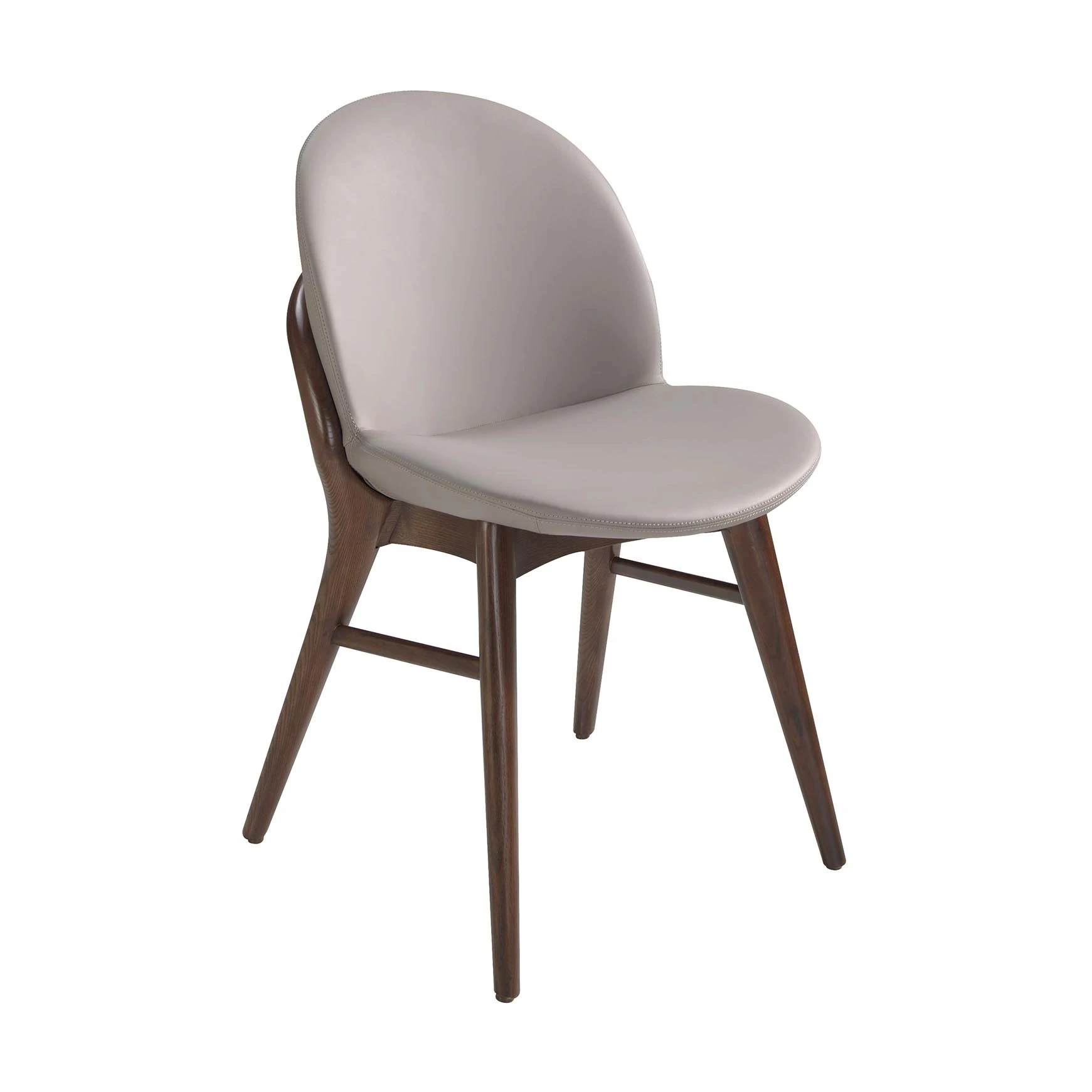 Chaise en similicuir vison foncé