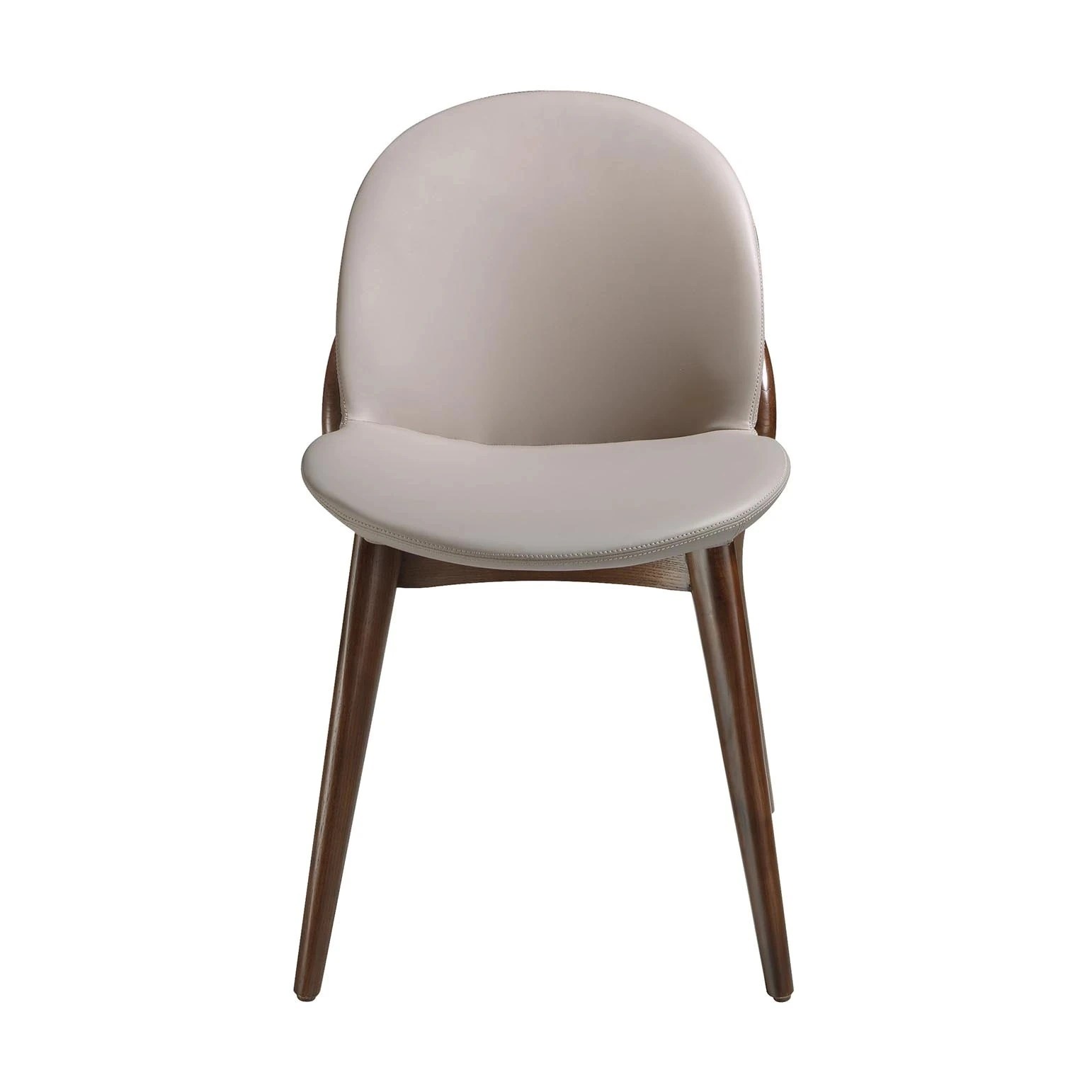 Chaise en similicuir vison foncé