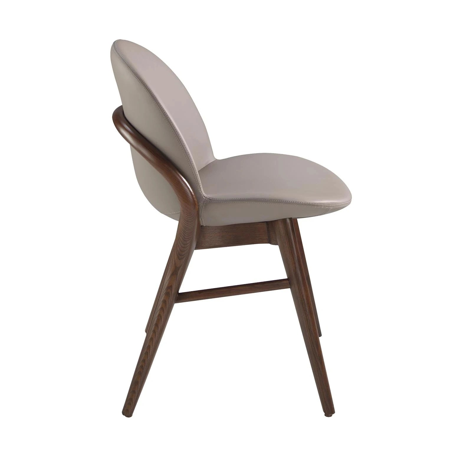 Chaise en similicuir vison foncé