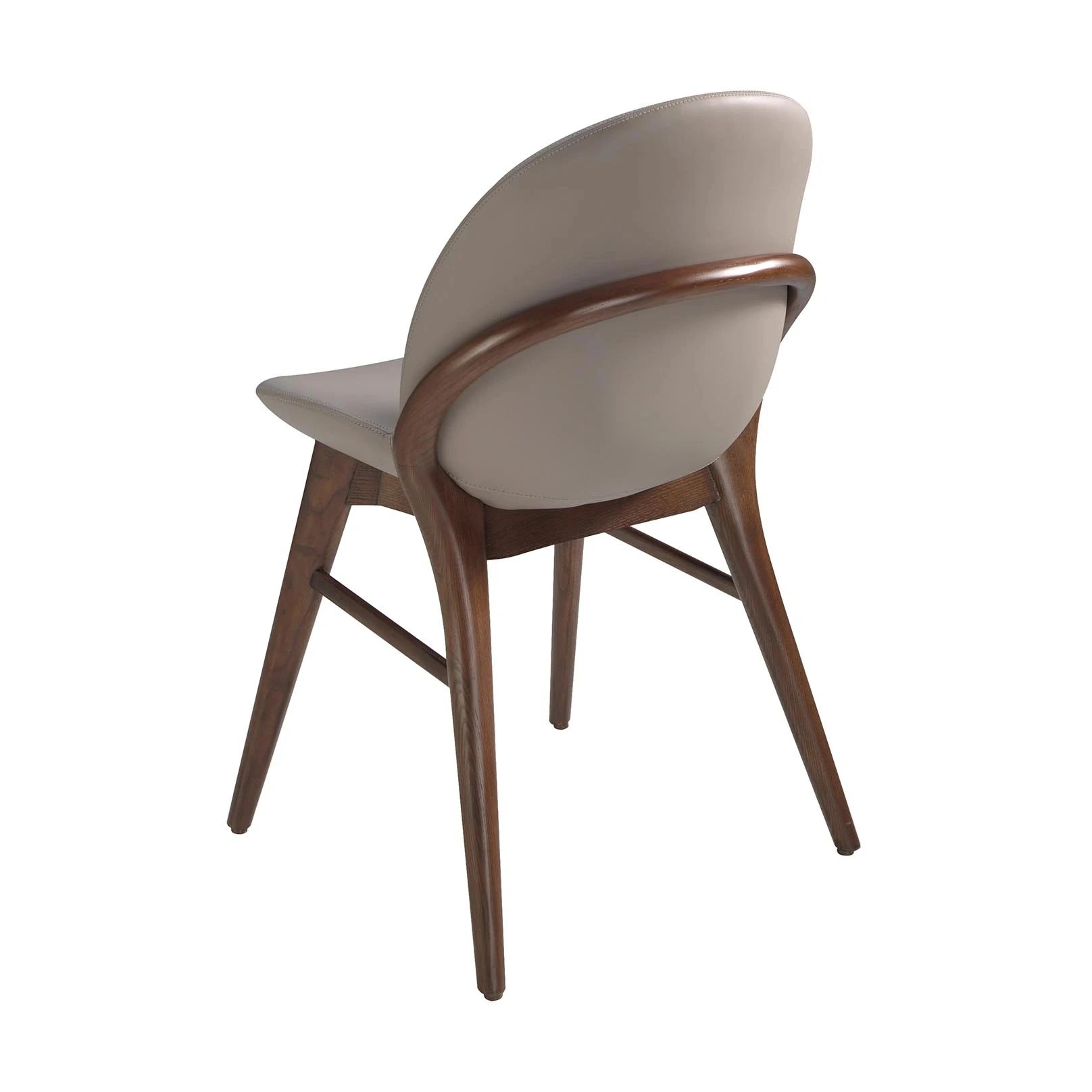 Chaise en similicuir vison foncé