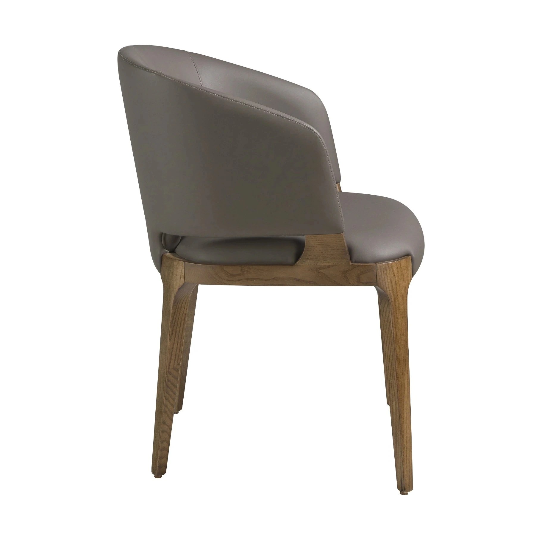 Chaise en similicuir taupe foncé