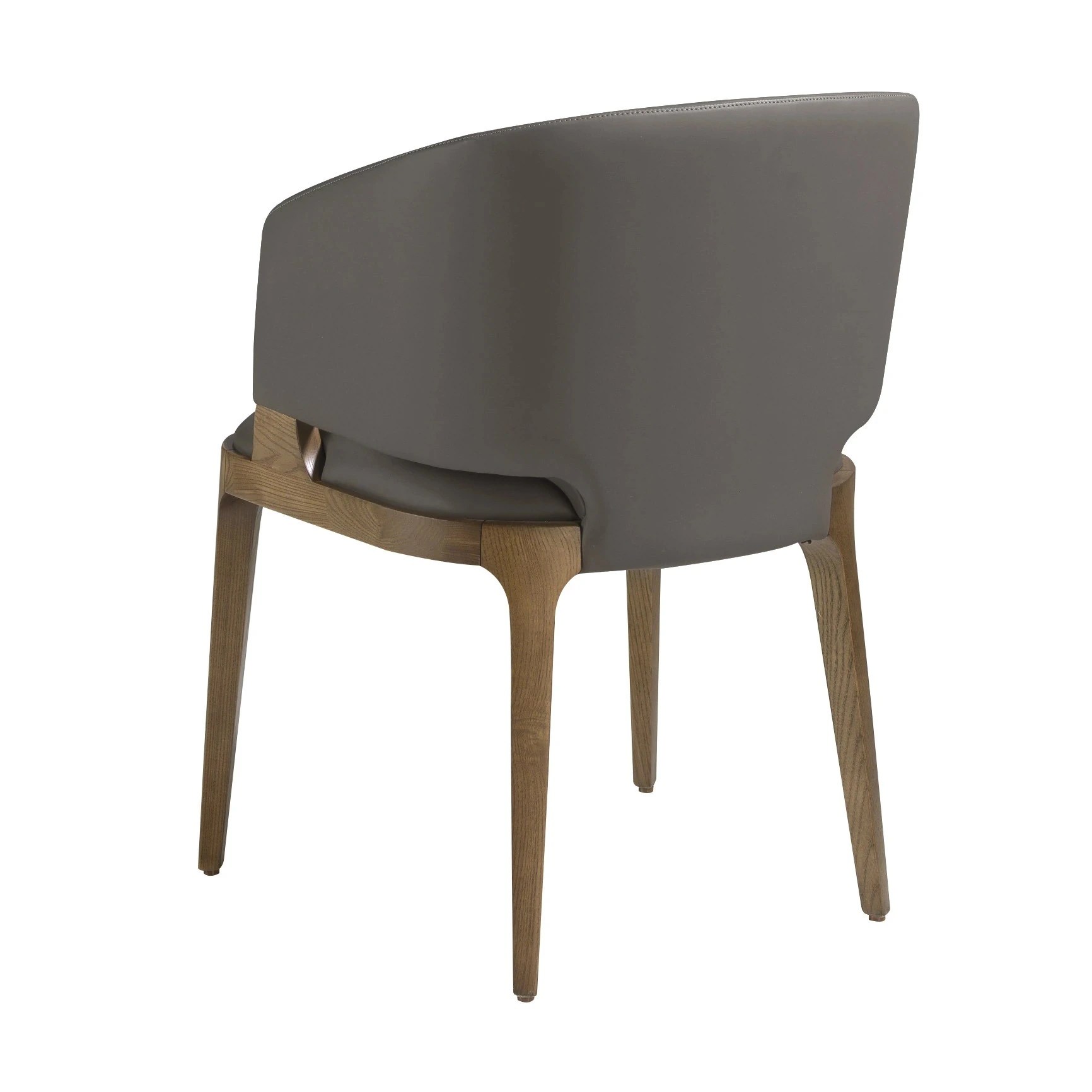 Chaise en similicuir taupe foncé