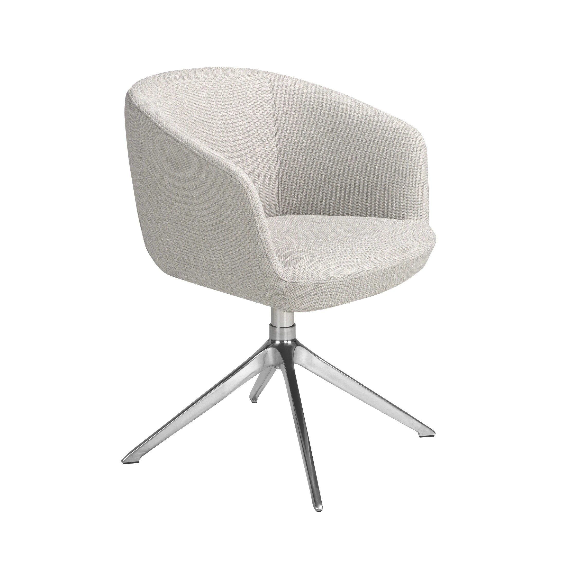 Chaise pivotante en tissu gris clair